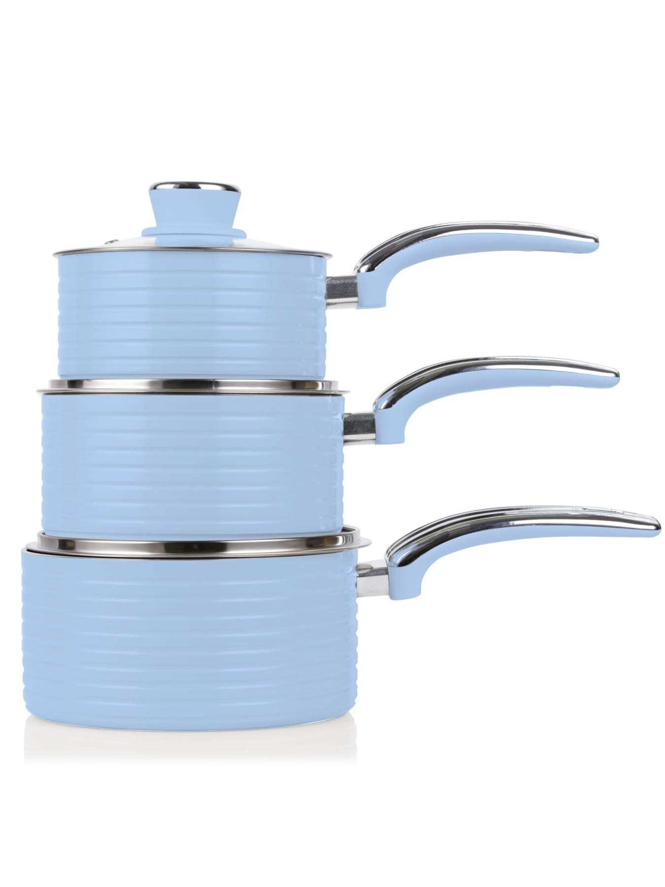 Image 3 of 6 of Swan Retro 5 Piece Pan Set Blue