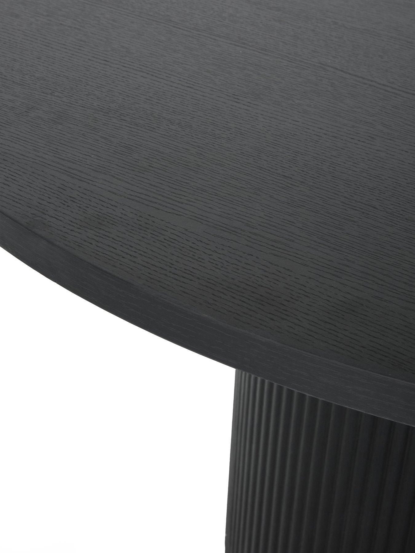 Image 4 of 7 of The Very Collection Carina Black 120cm Round Dining Table &amp; 4 Willow Standard Chairs - FSC&reg; Certified
