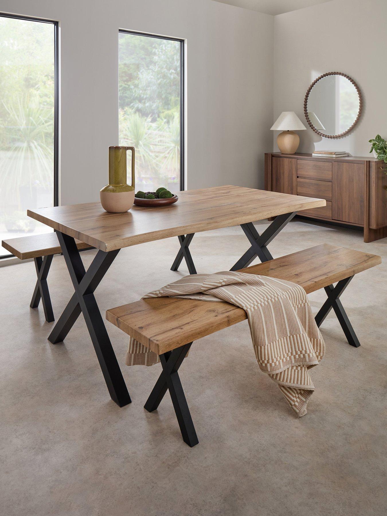 The Very Collection Mathers 160cm Dining Table & 2 Mathers Dining Bench