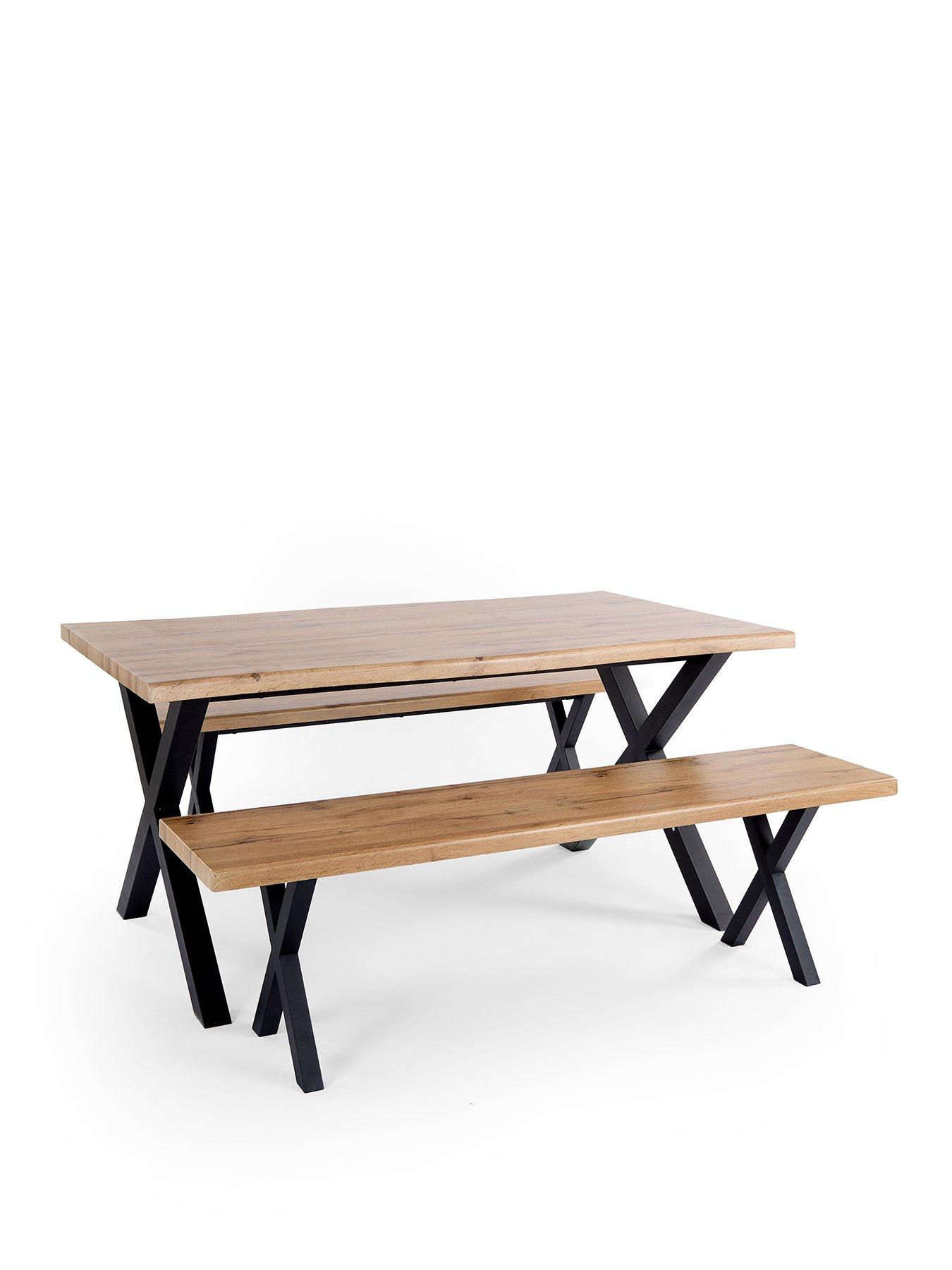 Image 2 of 6 of The Very Collection Mathers 160cm Dining Table & 2 Mathers Dining Bench