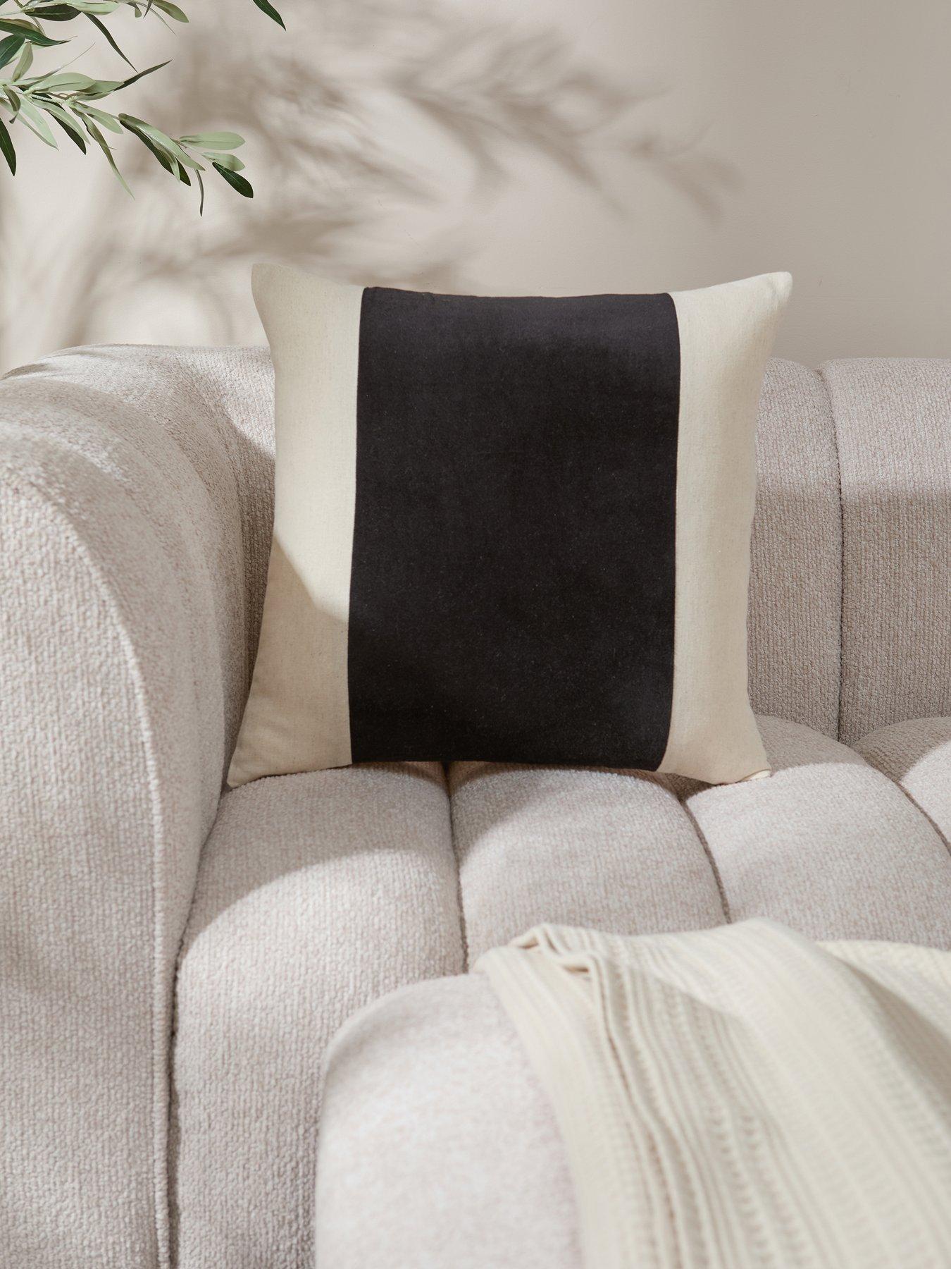 Image 1 of 5 of Michelle Keegan Home Velvet Panel Square Cushion Cover