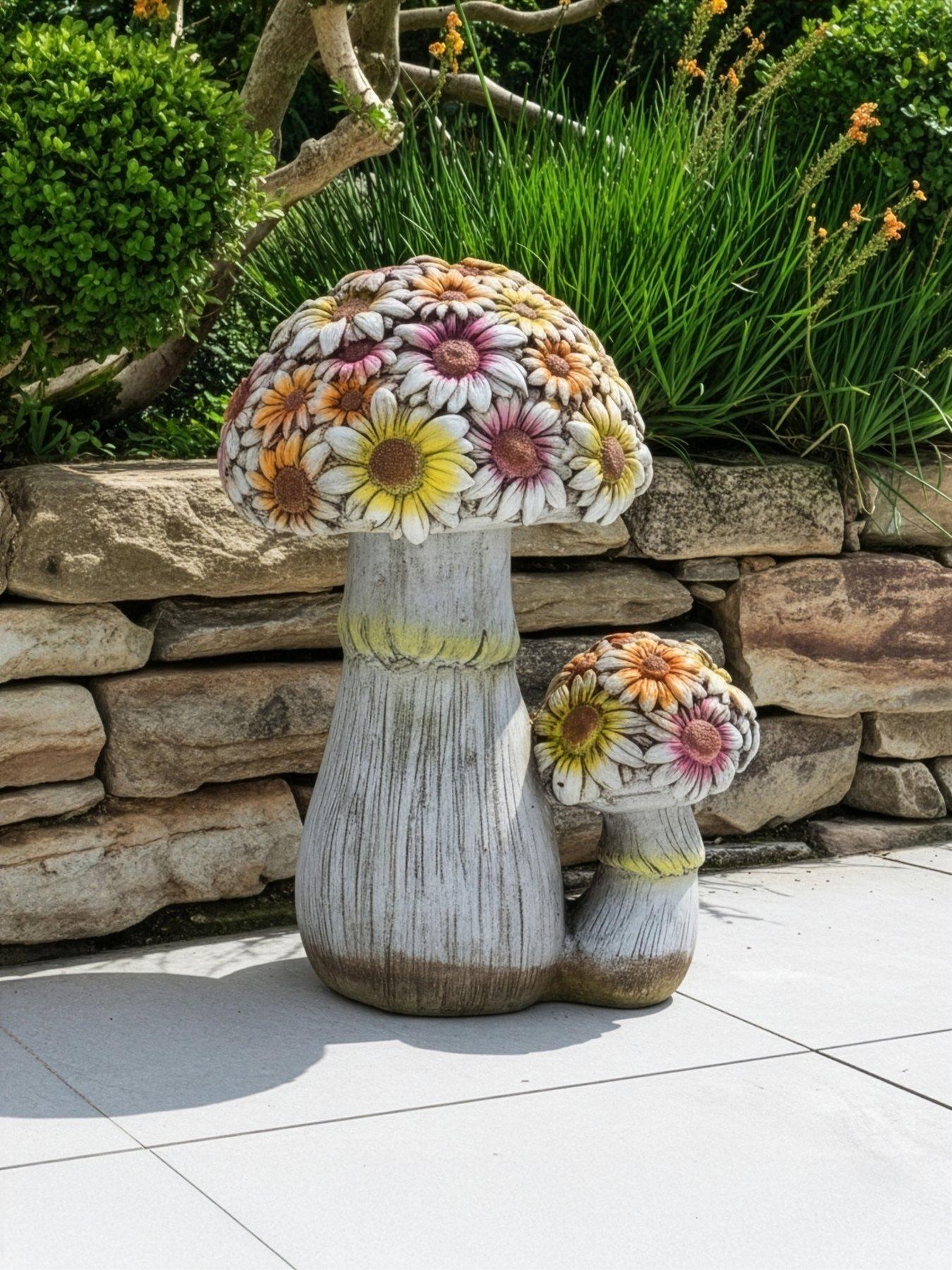 Image 1 of 7 of Heaven Sends Floral Toadstool Decoration