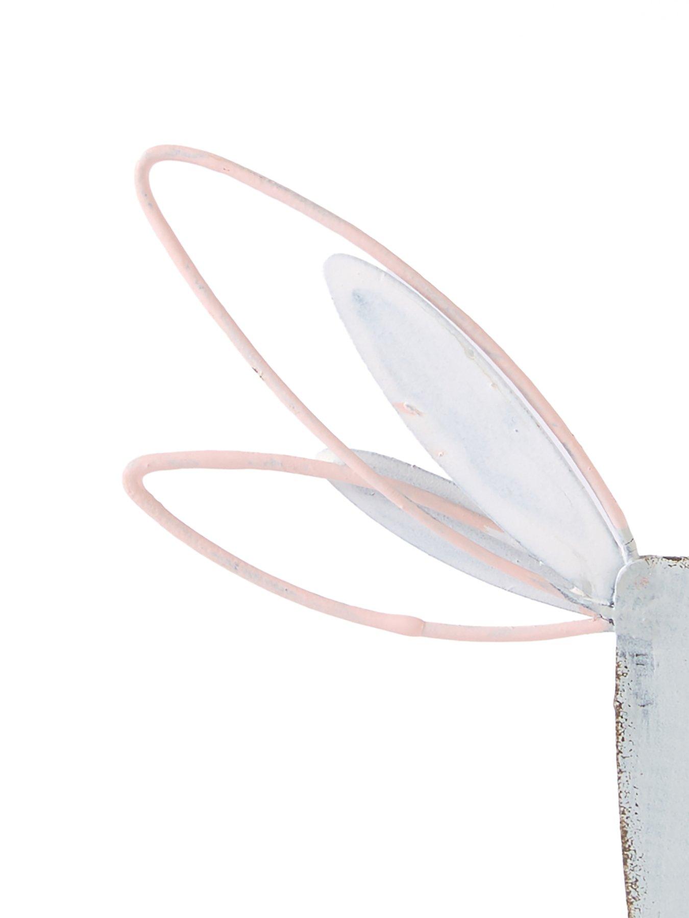 Image 7 of 7 of Heaven Sends Pink And Grey Metal Chicken Set of&nbsp;2