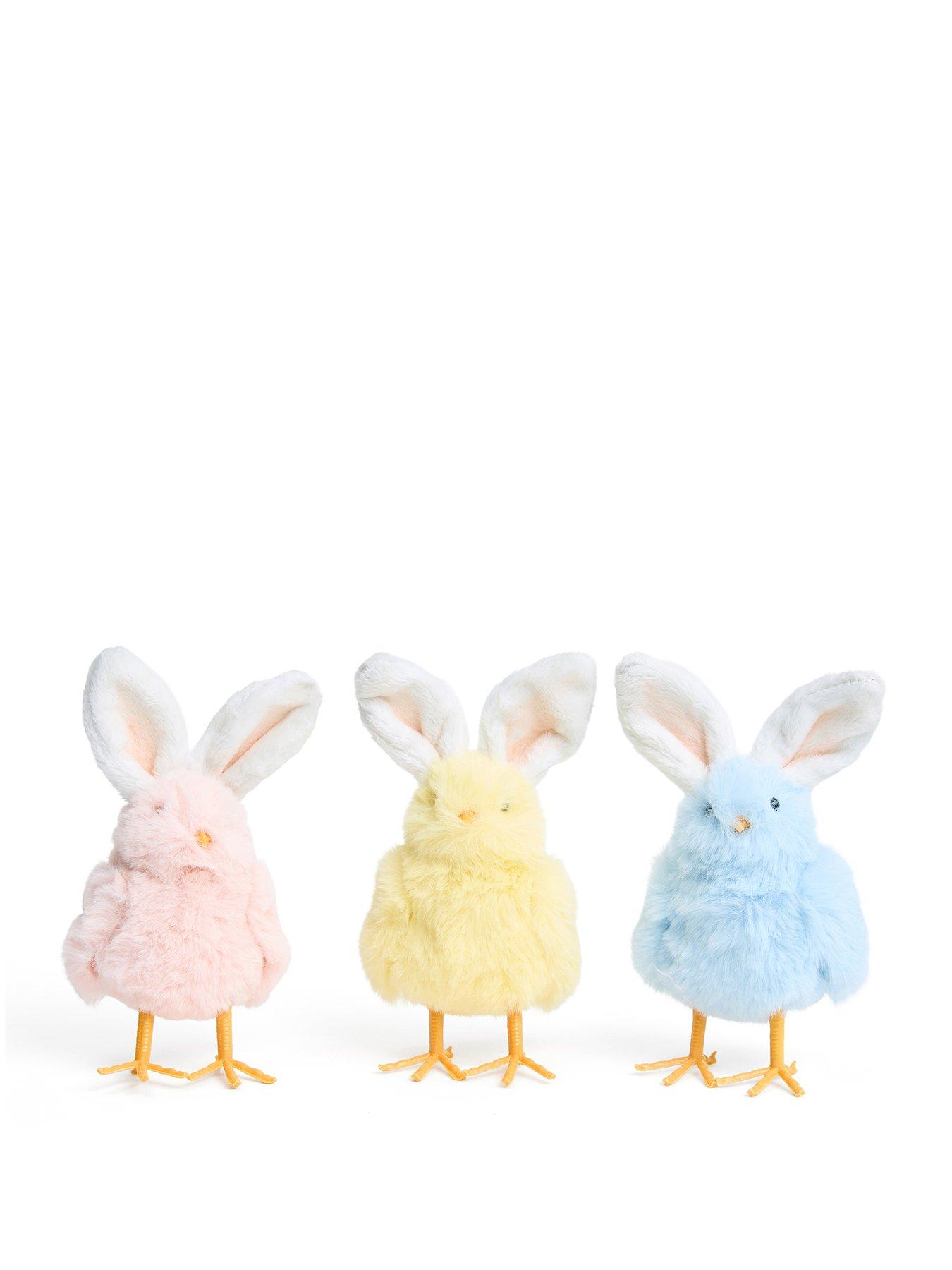 Image 2 of 6 of Heaven Sends Pink Yellow Blue Fluffy Chicks With Ears