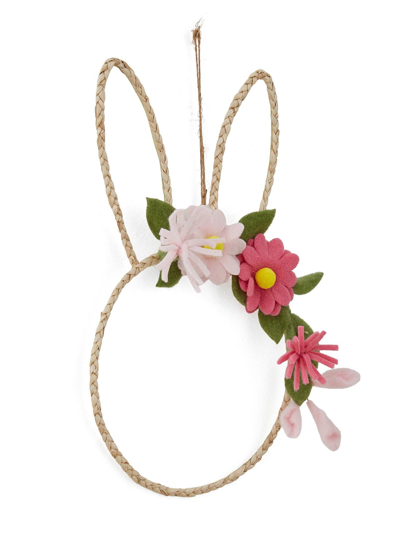 Image 3 of 4 of Heaven Sends Rabbit Hanger With Felt Flowers
