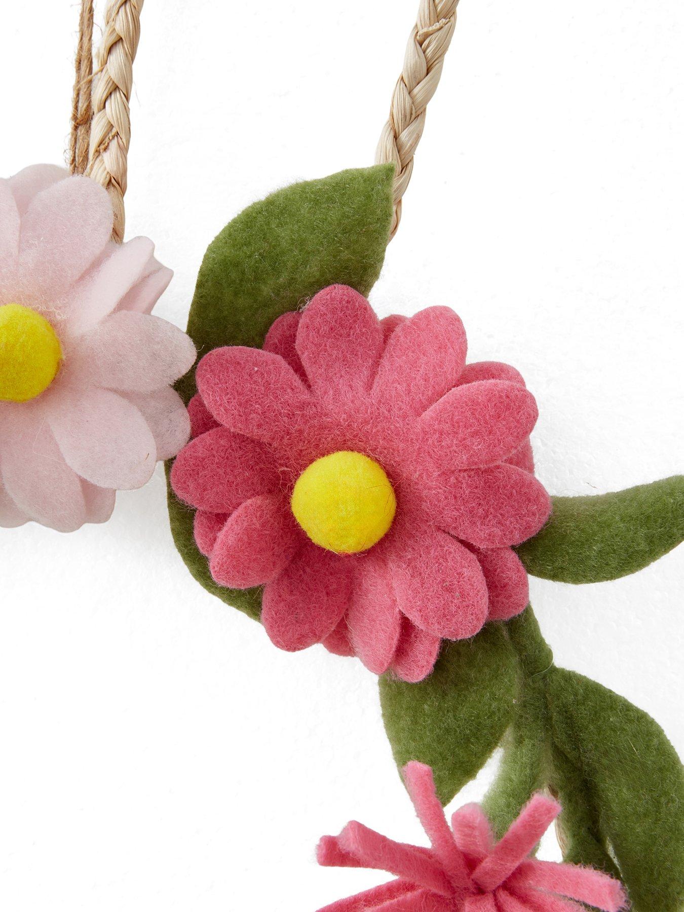 Image 4 of 4 of Heaven Sends Rabbit Hanger With Felt Flowers