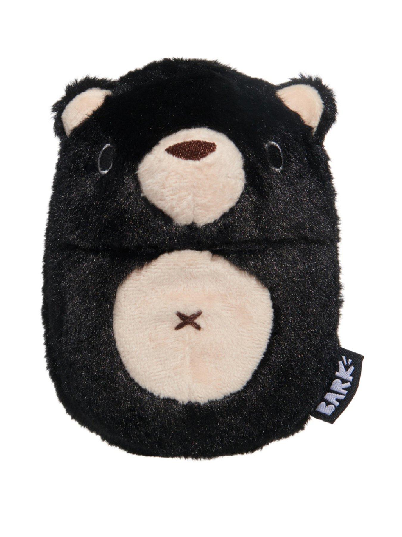 front image of bark-black-bear-bones-dog-toy