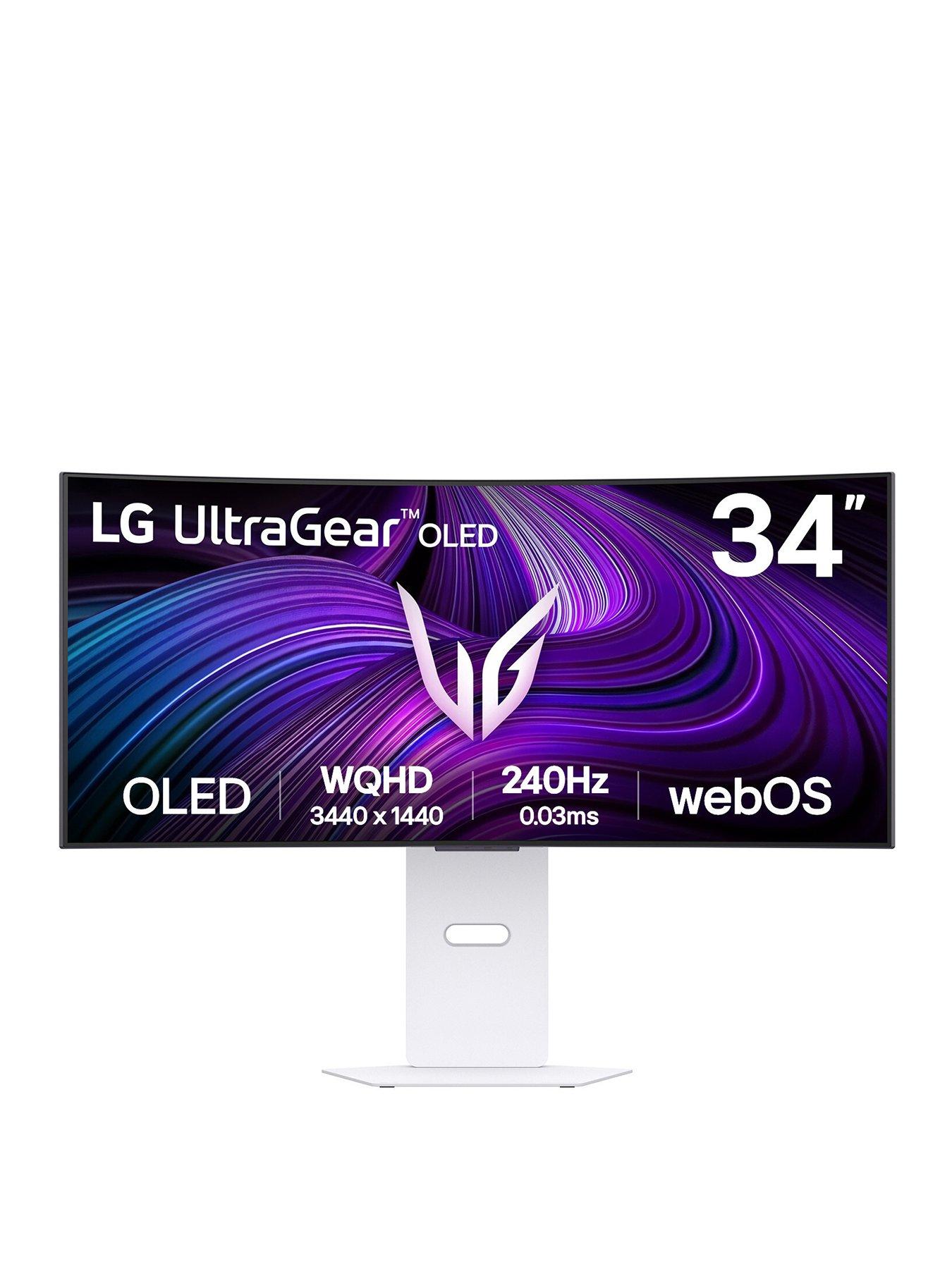 Image 1 of 7 of LG 34in UltraGear OLED WQHD 240Hz 0.03ms G-Sync Compatible 800R Curved Gaming Monitor with webOS