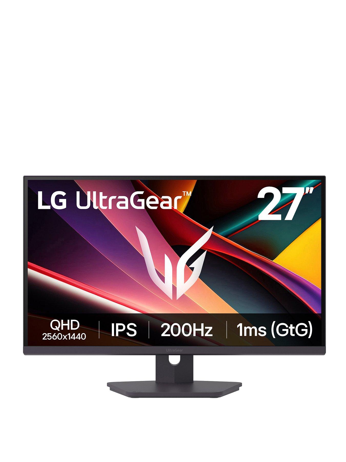 LG 27in IPS QHD 200Hz Gaming Monitor with HDMI DP & Height Adjustable Stand