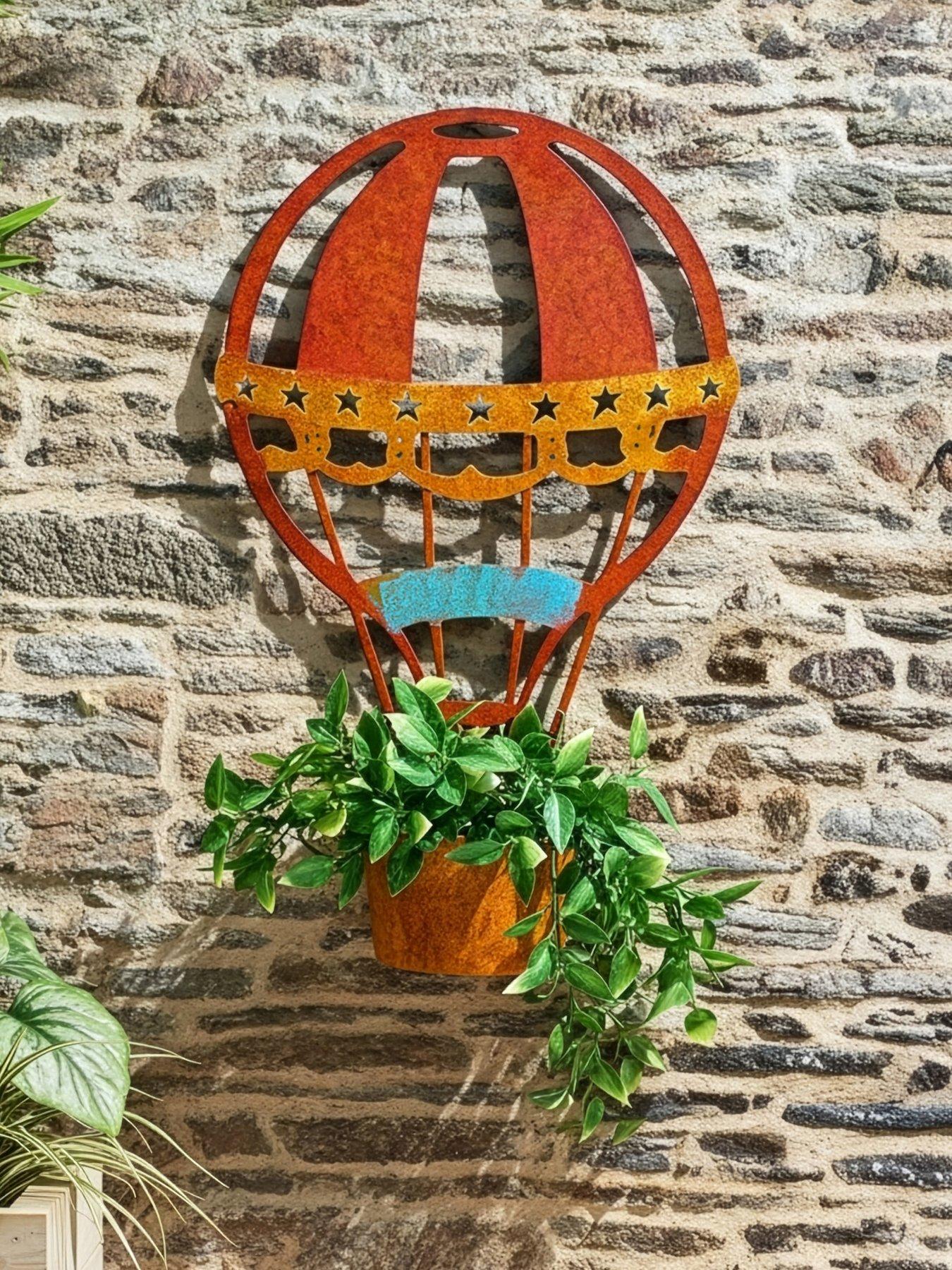 Heaven Sends Metal Hot Air Balloon Wall Planter