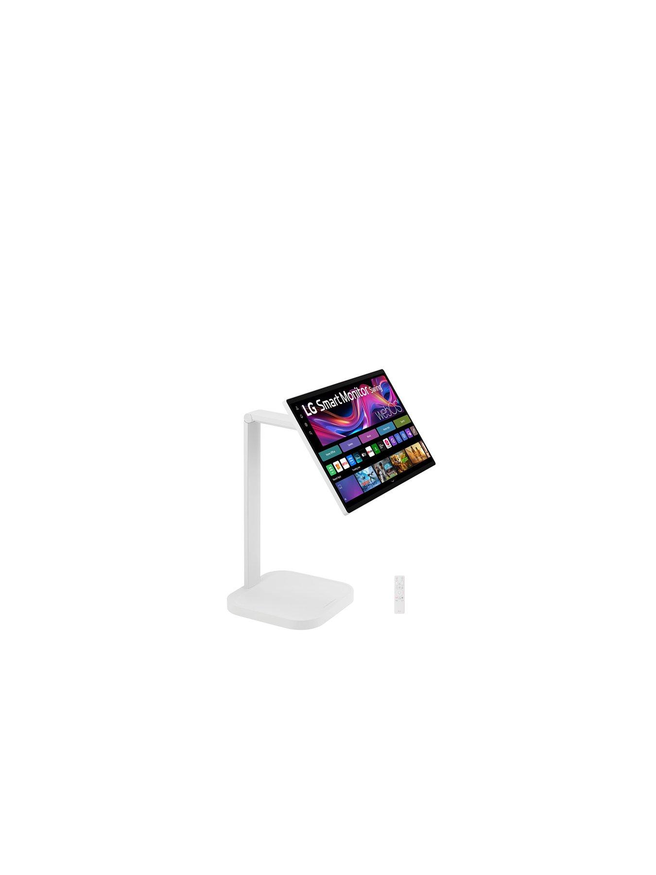  image of lg-32-lg-smart-monitor-swing-4k-ips-touch-display-adjustable-stand-with-wheels-webos-white