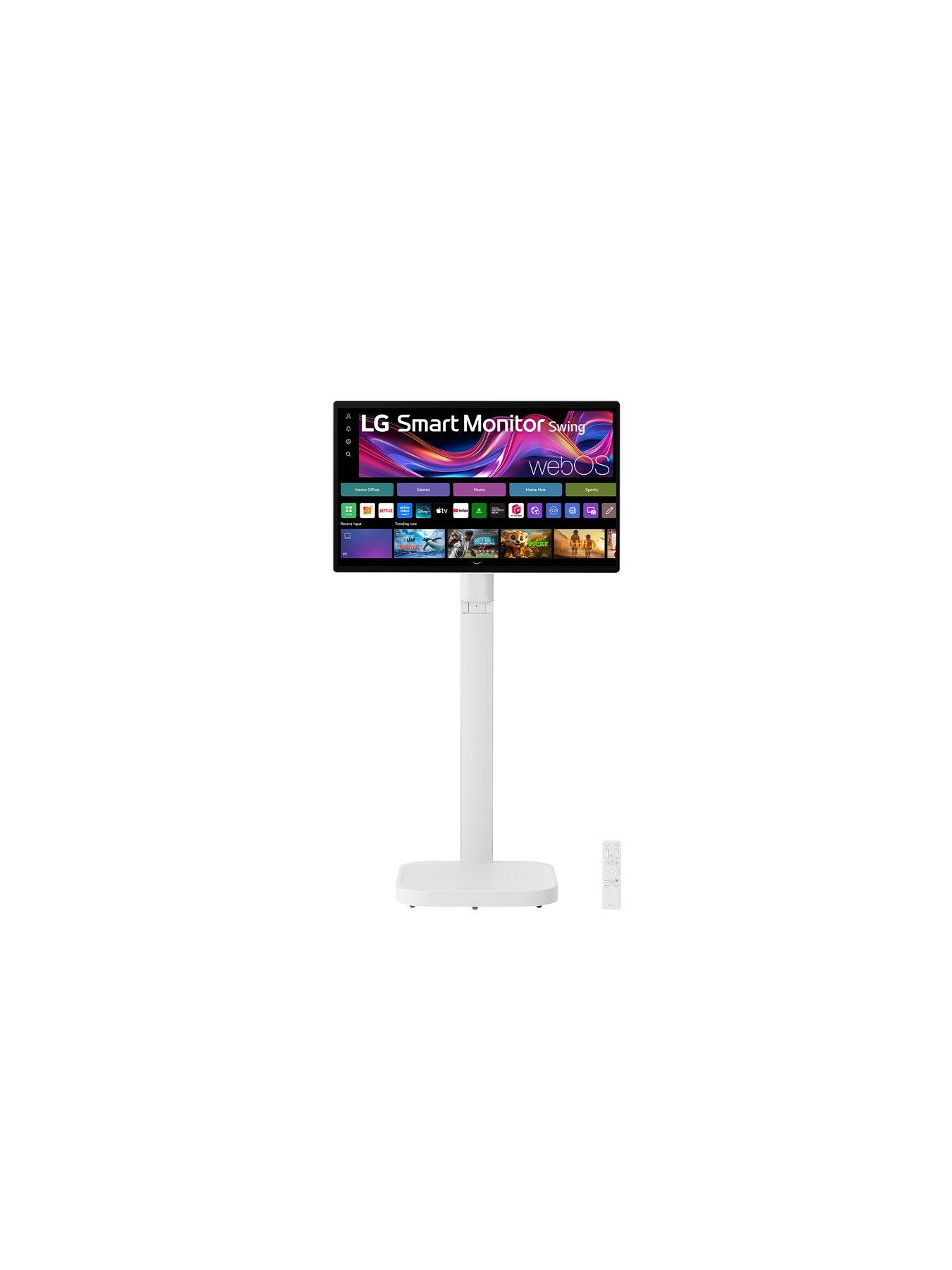  image of lg-32-lg-smart-monitor-swing-4k-ips-touch-display-adjustable-stand-with-wheels-webos-white