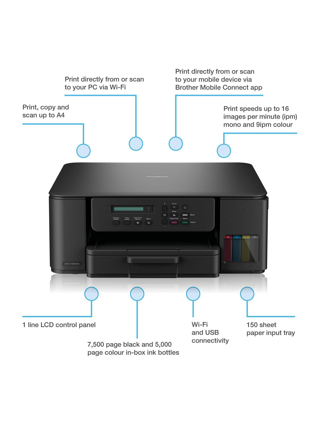  image of brother-dcp-t580dw-3-in-1-wireless-tank-printer