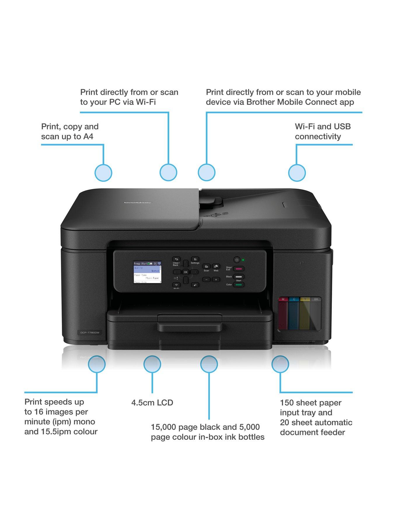 Image 2 of 8 of Brother DCP-T780DW 3-in-1 Wireless Tank Printer