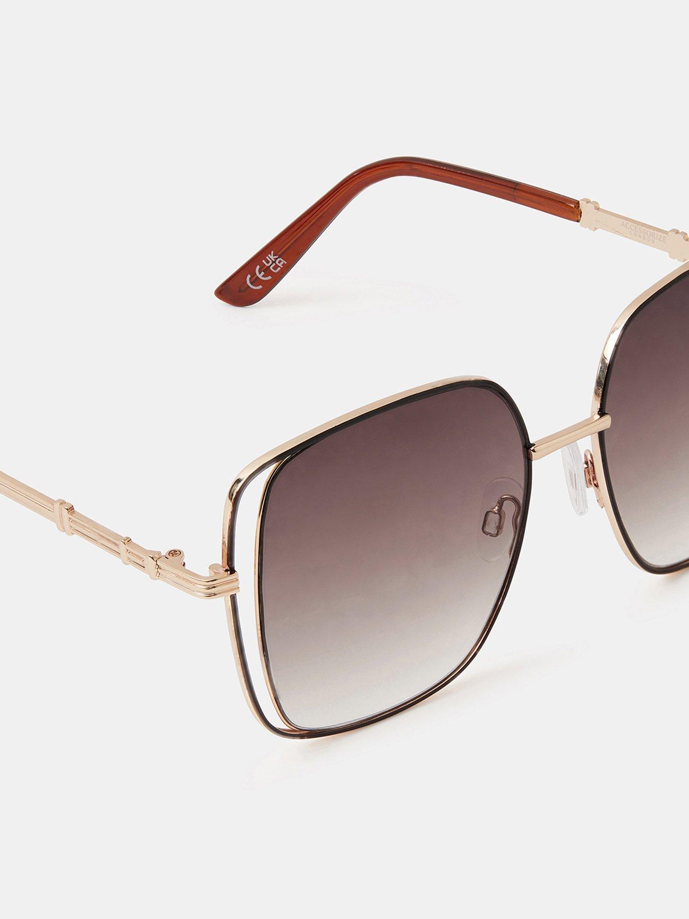  image of accessorize-large-cut-out-square-sunglasses