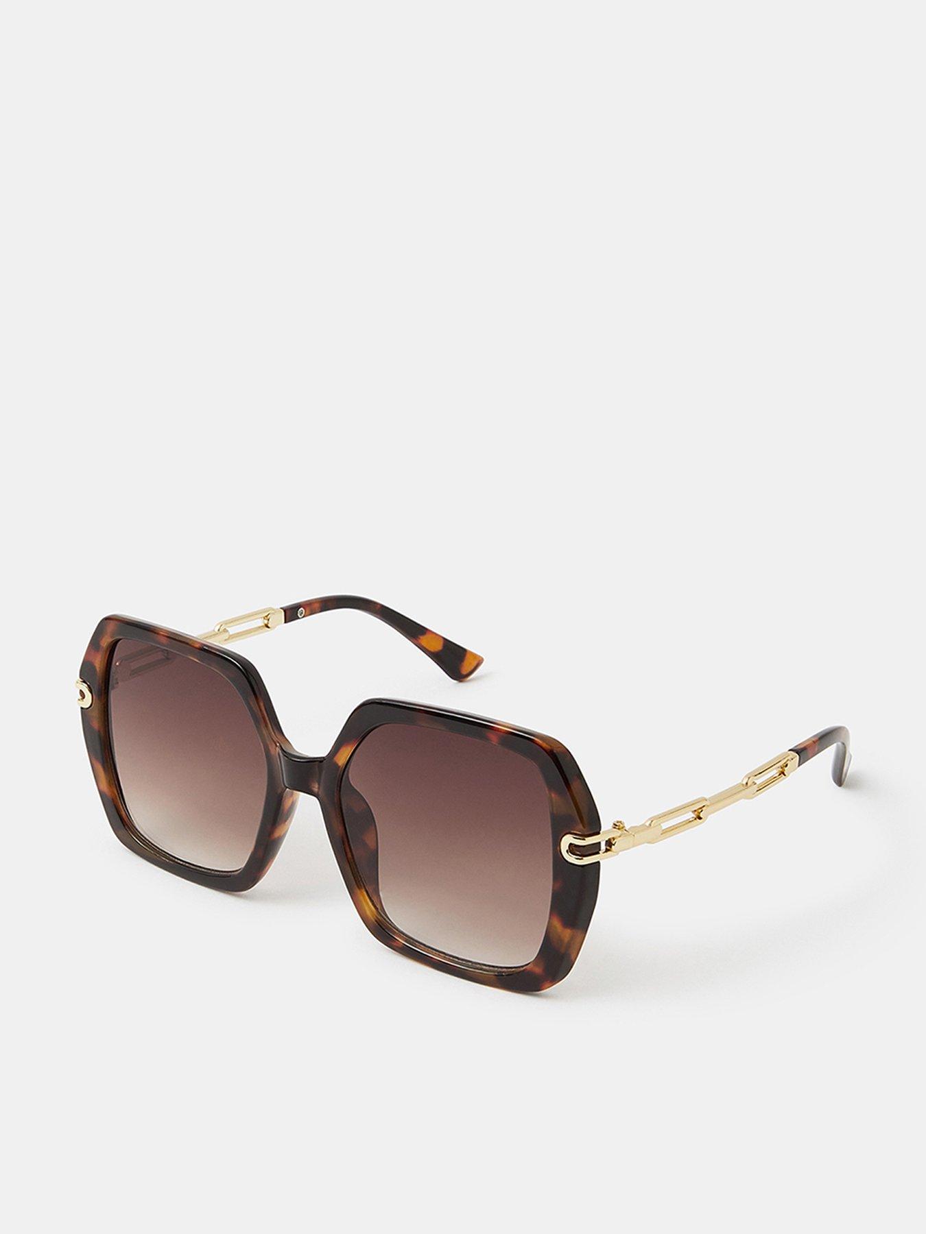  image of accessorize-tort-square-sunglasses