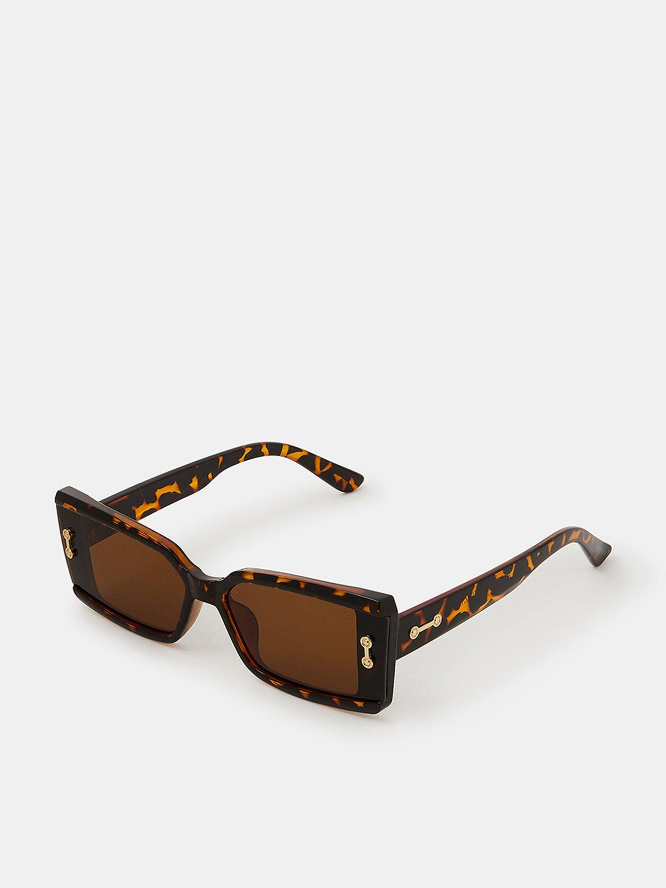 Image 1 of 3 of Accessorize Tort Square Sunglasses