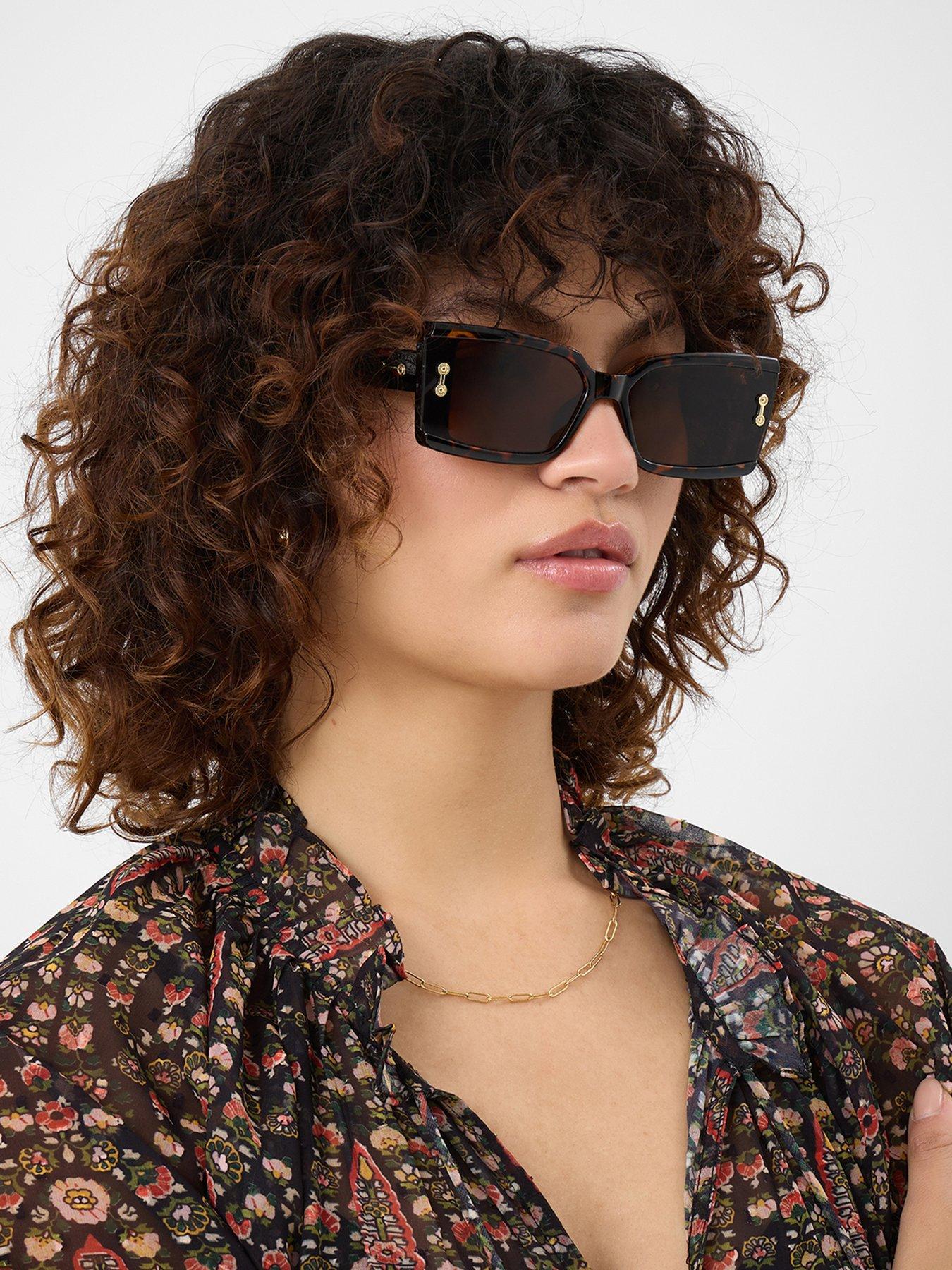  image of accessorize-tort-square-sunglasses
