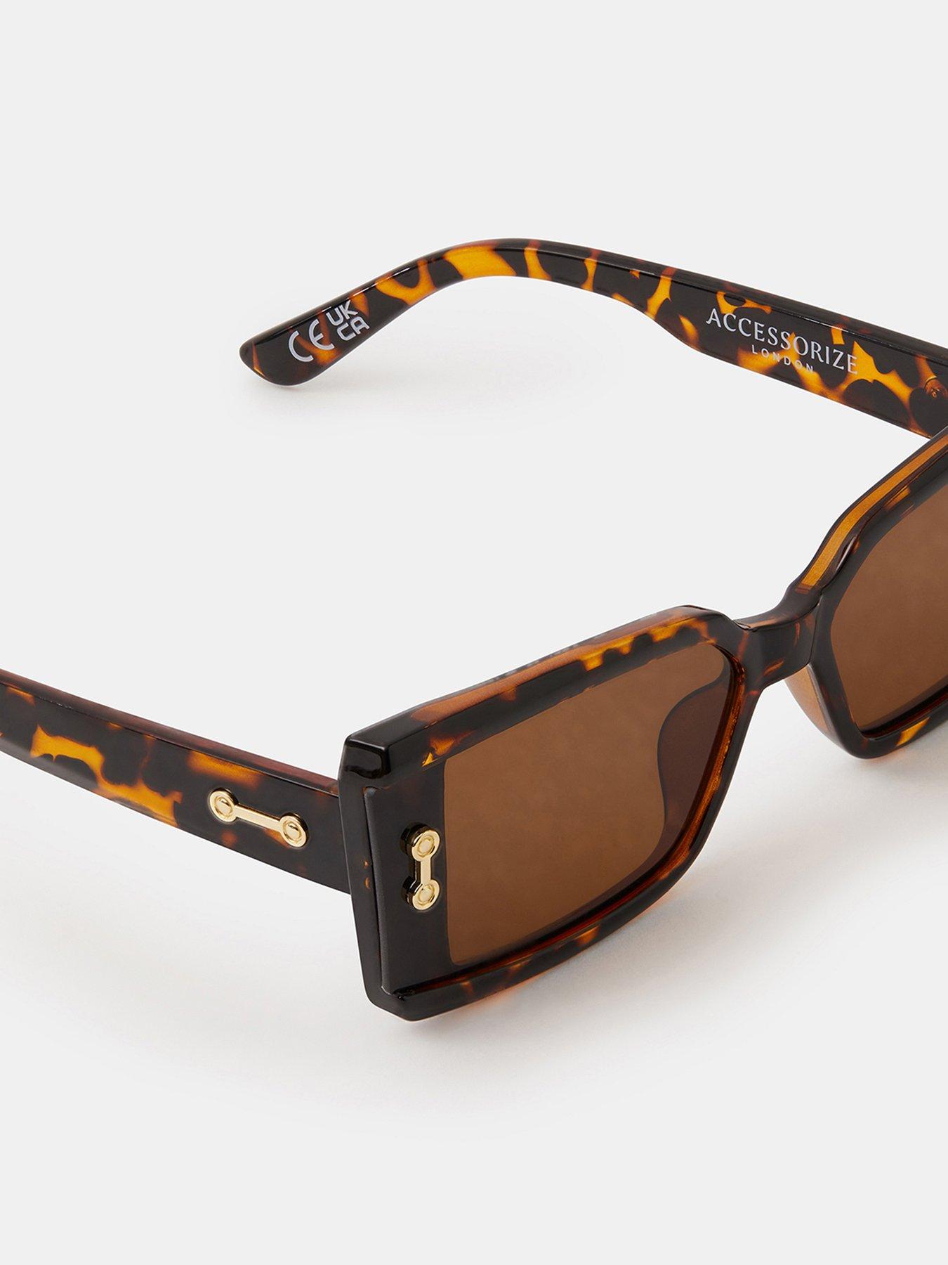 image of accessorize-tort-square-sunglasses