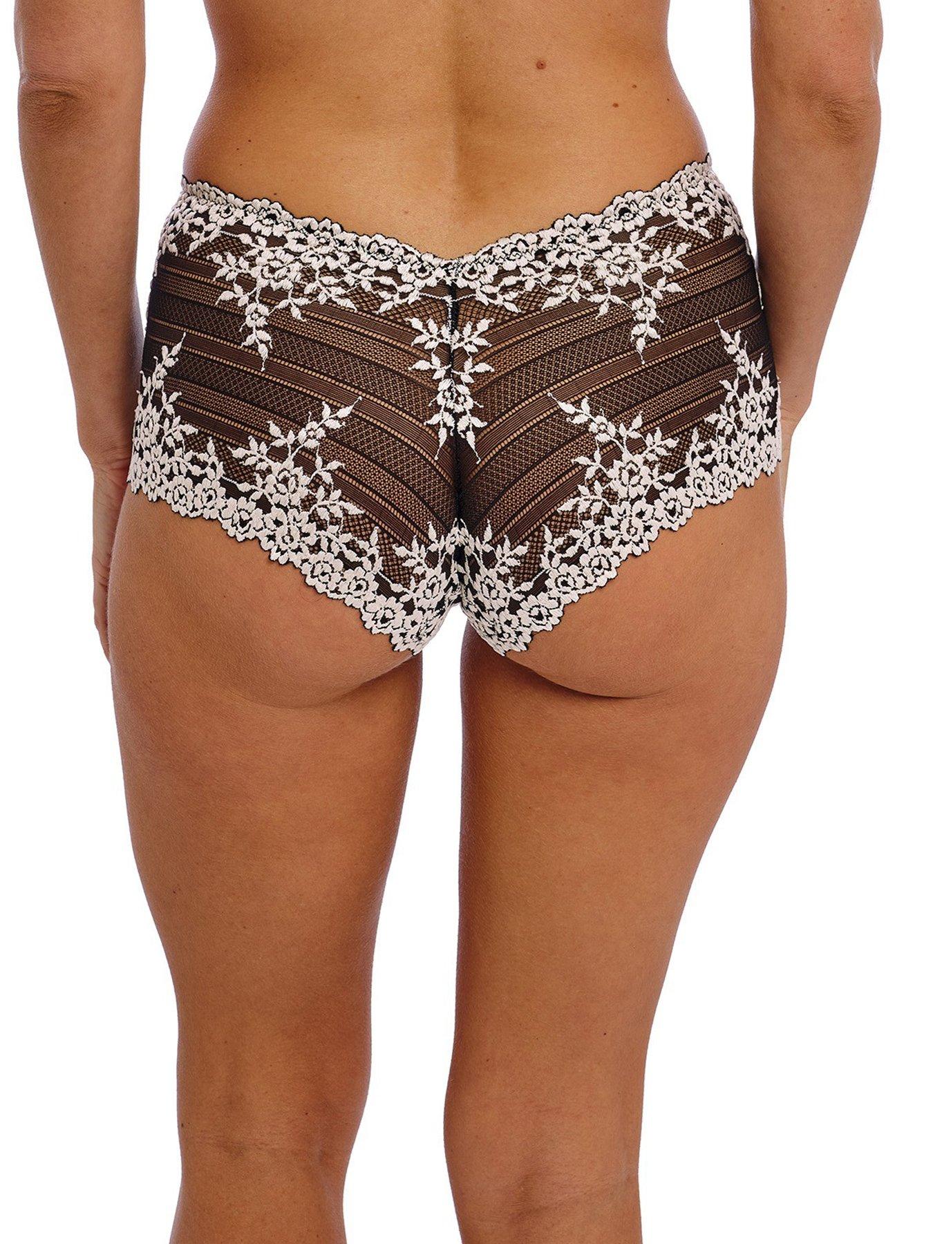  image of wacoal-embrace-lace-boy-short-black