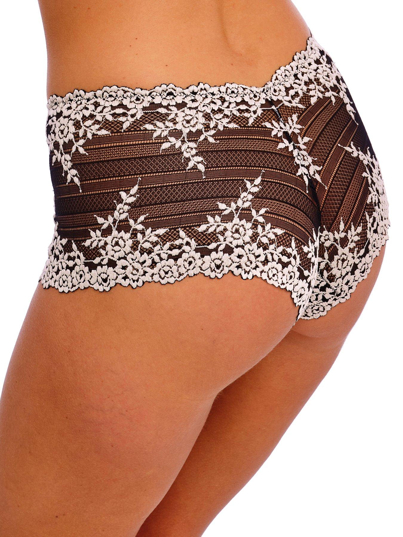  image of wacoal-embrace-lace-boy-short-black