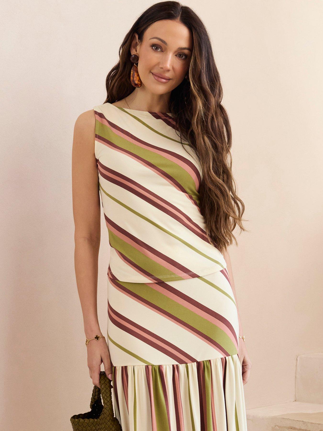 Michelle Keegan Stripe Tank Top - Multi