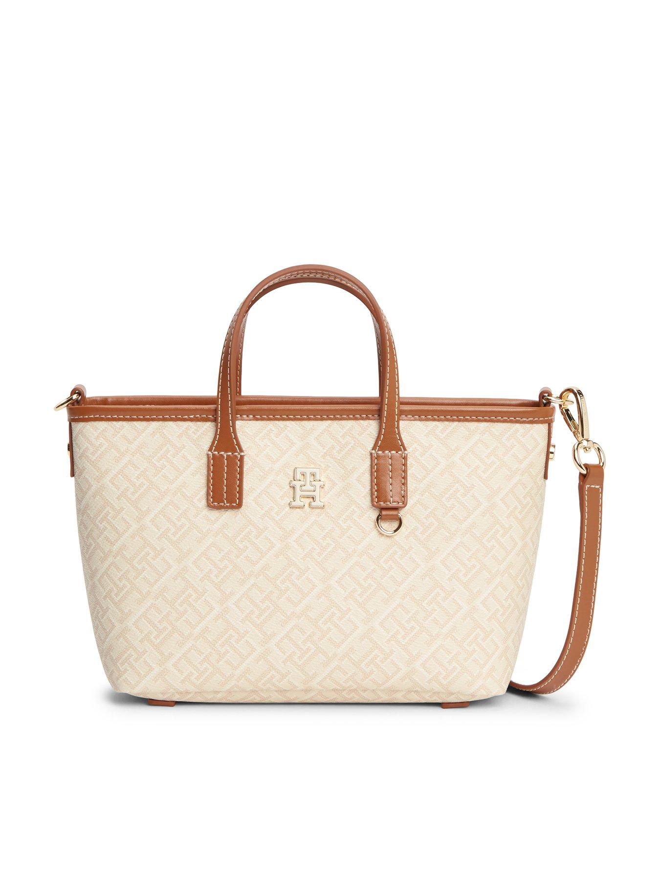 Tommy Hilfiger TH Monoplay Crossbody Tote Bag - Beige