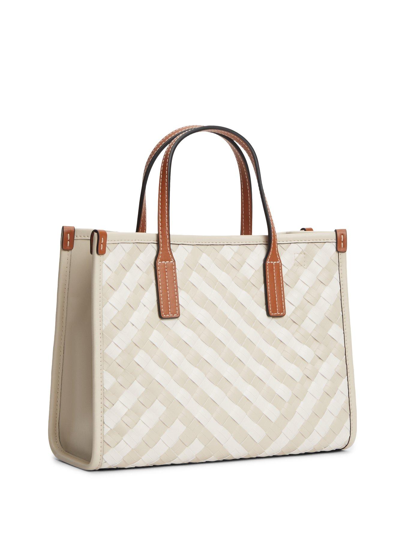Image 2 of 4 of Tommy Hilfiger City TH Monogram Woven Tote Bag - Beige