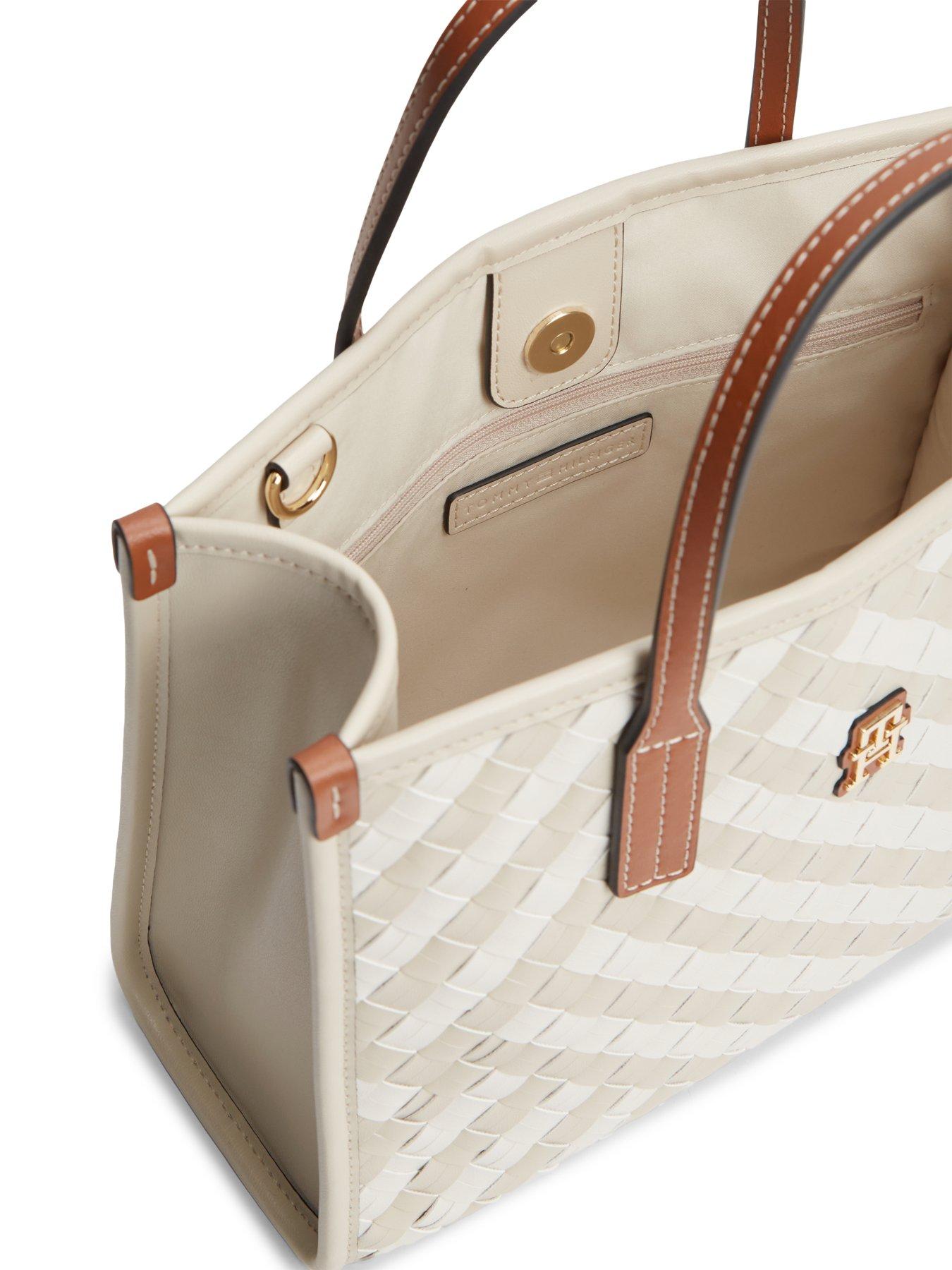 Image 3 of 4 of Tommy Hilfiger City TH Monogram Woven Tote Bag - Beige
