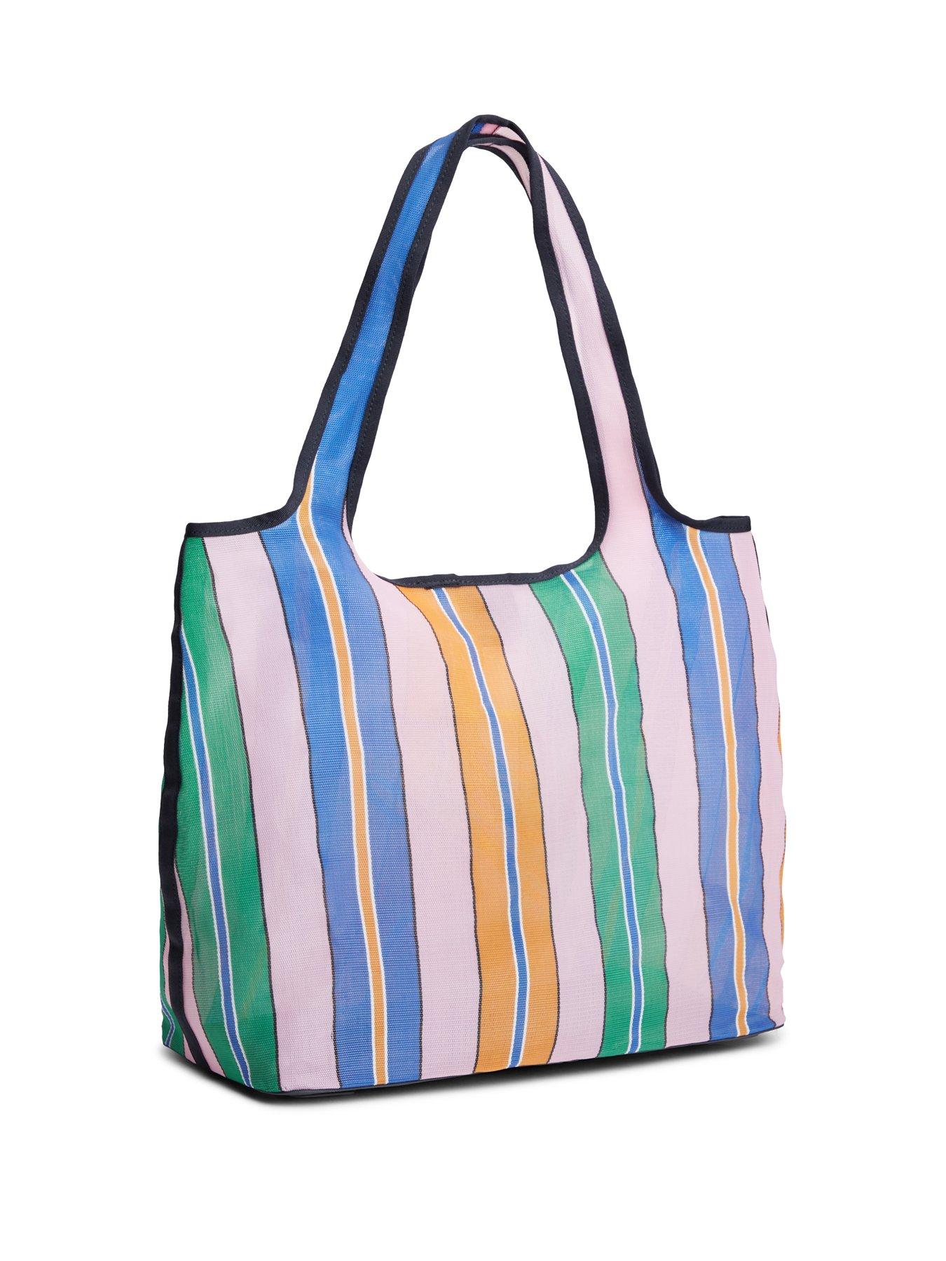 Image 2 of 4 of Tommy Hilfiger TH Summer Mesh Tote Bag with Pouch - Pink Multi