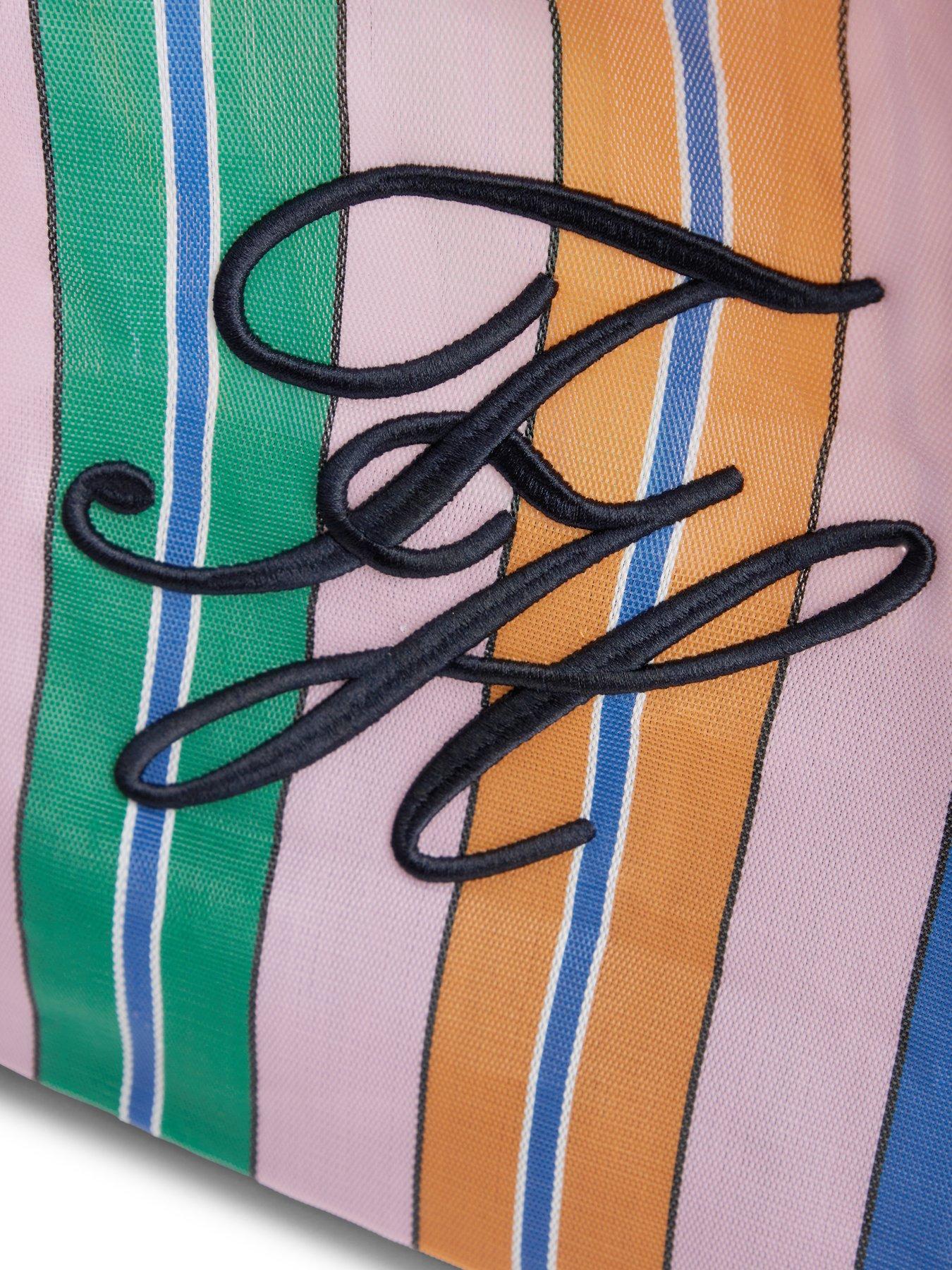 Image 4 of 4 of Tommy Hilfiger TH Summer Mesh Tote Bag with Pouch - Pink Multi