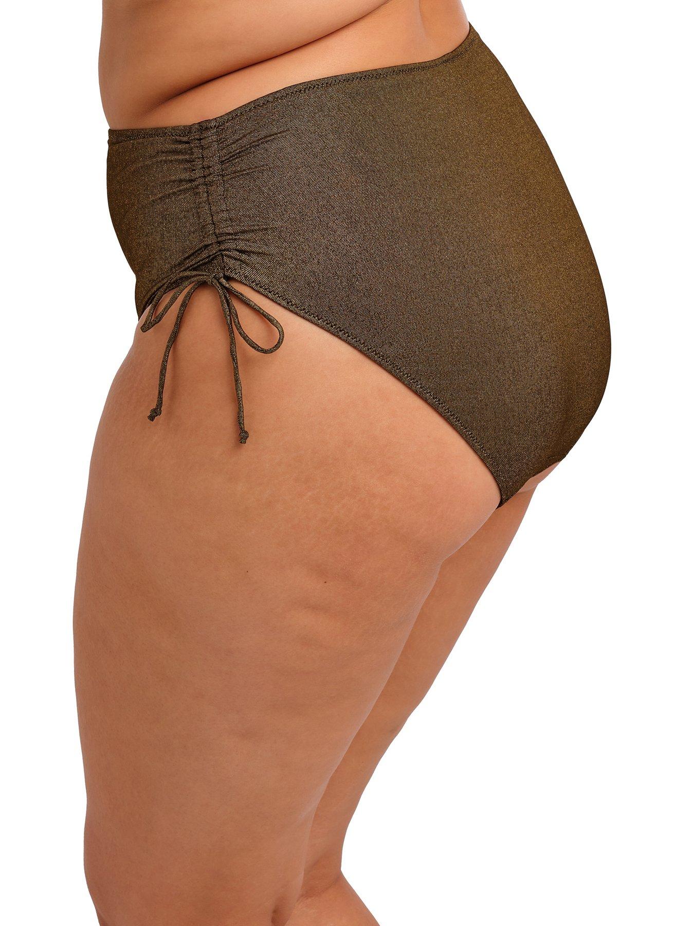 Image 3 of 3 of Elomi Sunset Shimmer Adjustable Bikini Brief - Gold Rush