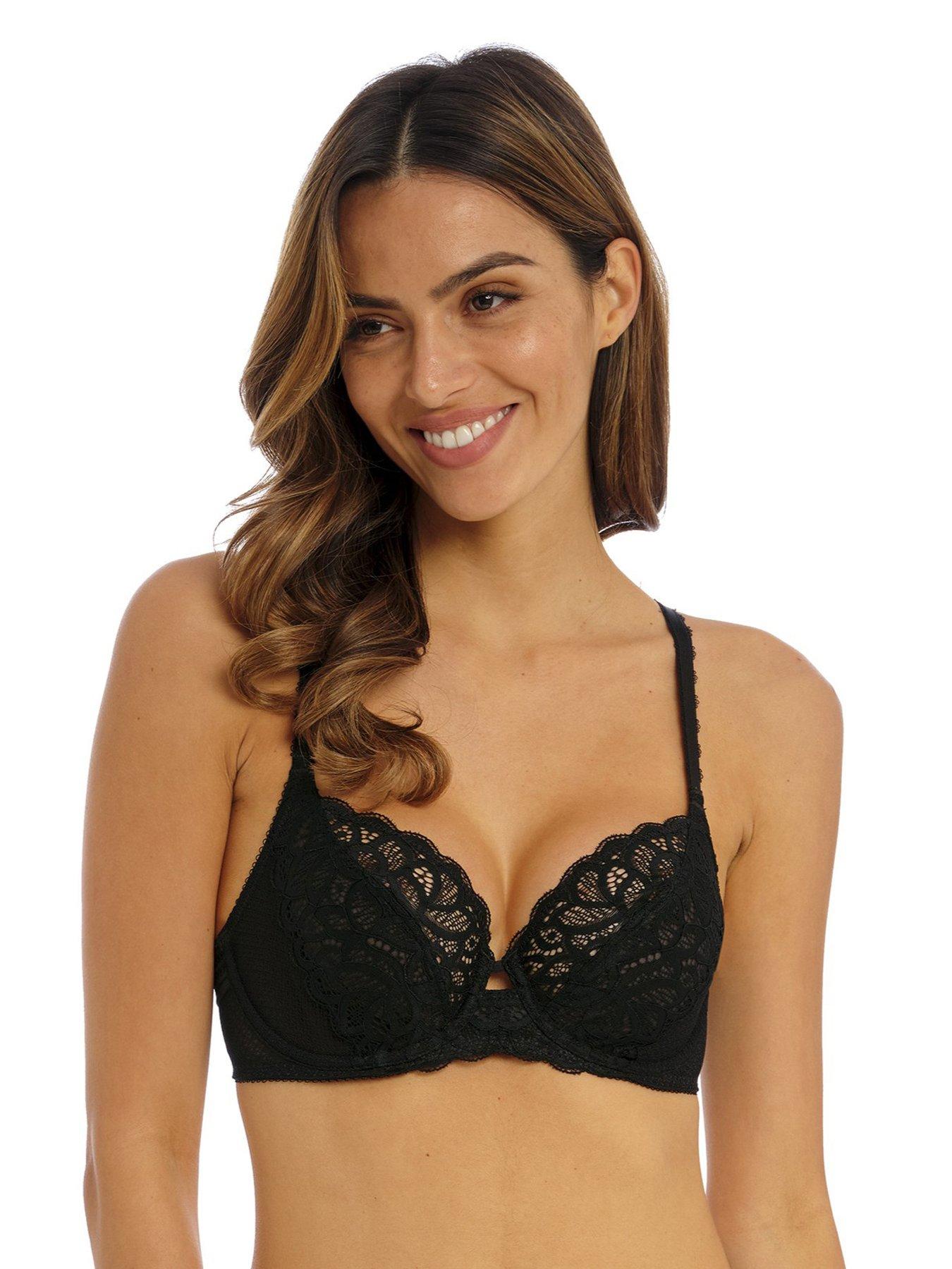  image of wacoal-raffine-underwire-bra-black