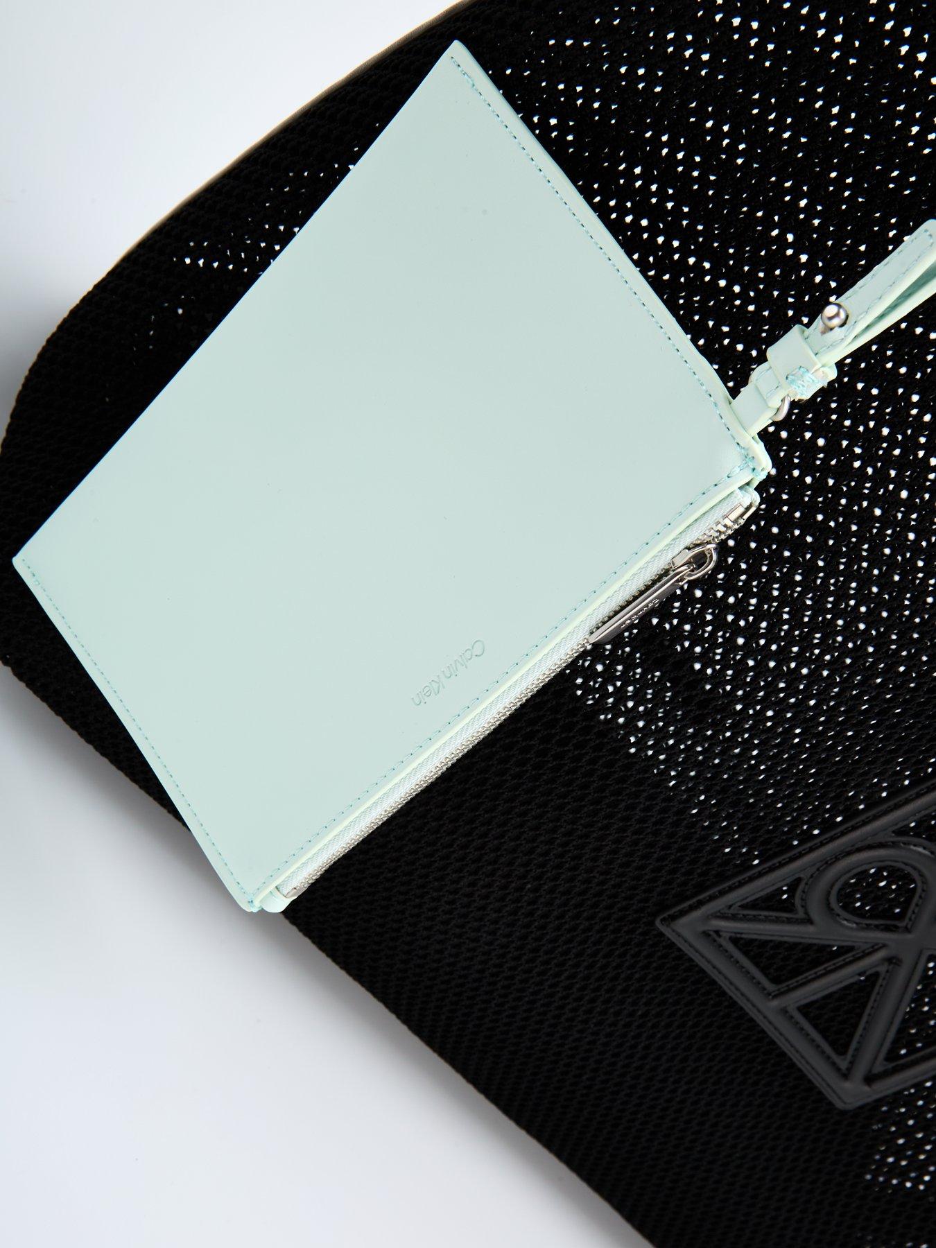 Image 4 of 5 of Calvin Klein Emblem Mesh XL Tote - Black
