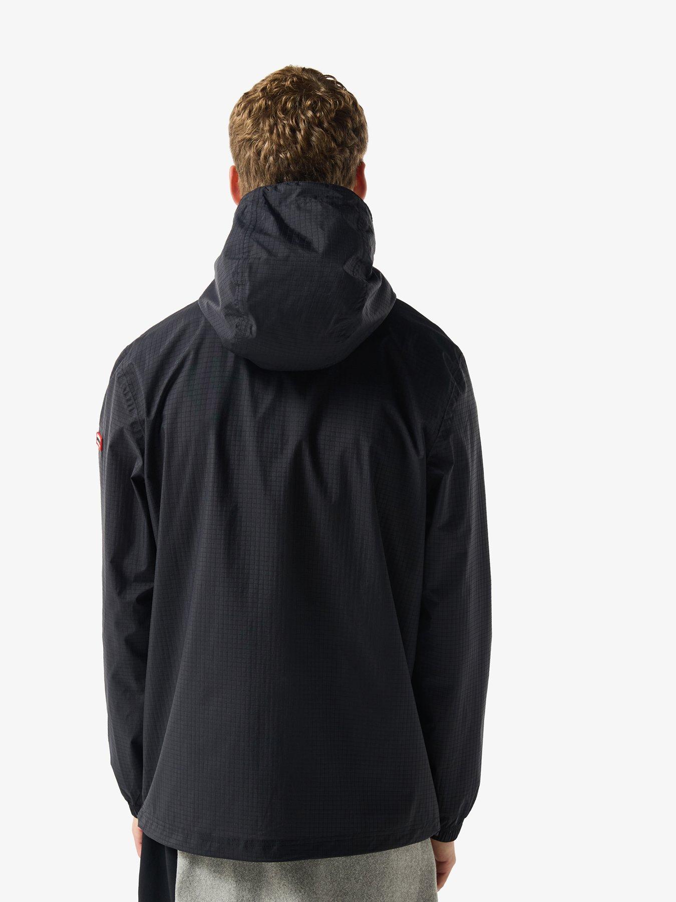  image of hunter-mens-packable-rain-jacket-black