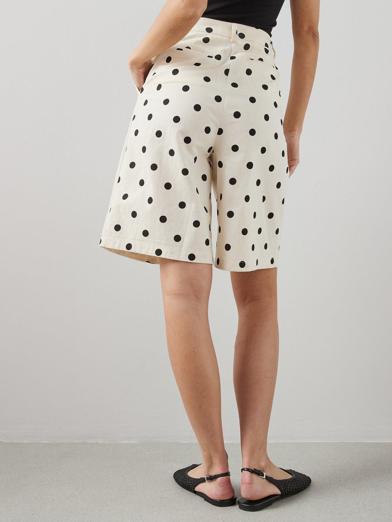 Image 2 of 6 of The Very Collection Polka Dot Tailored Jorts Co-Ord - Print