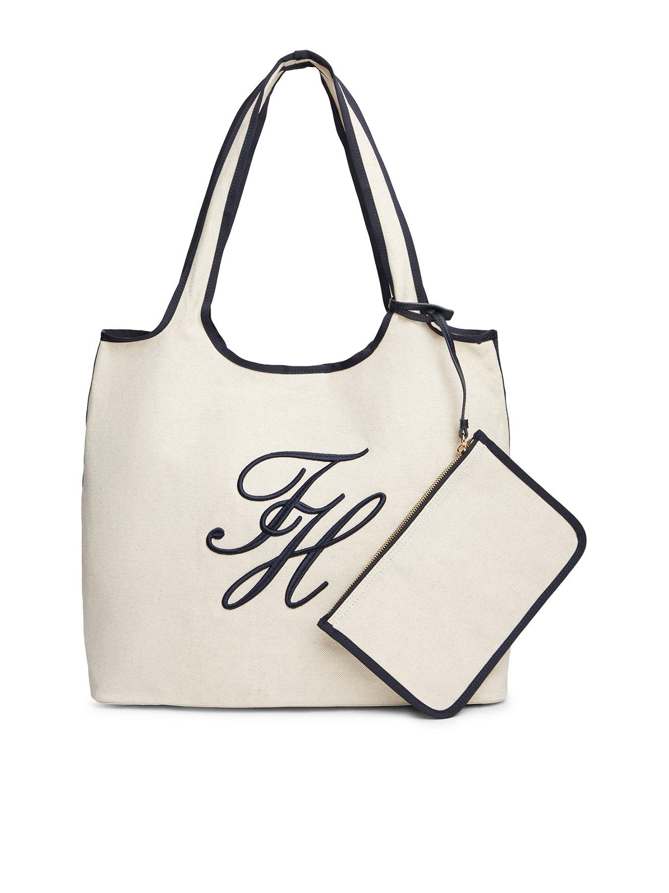  image of tommy-hilfiger-summer-tote-canvas-bag-white