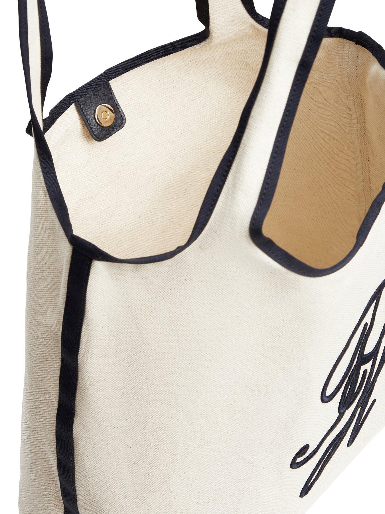  image of tommy-hilfiger-summer-tote-canvas-bag-white