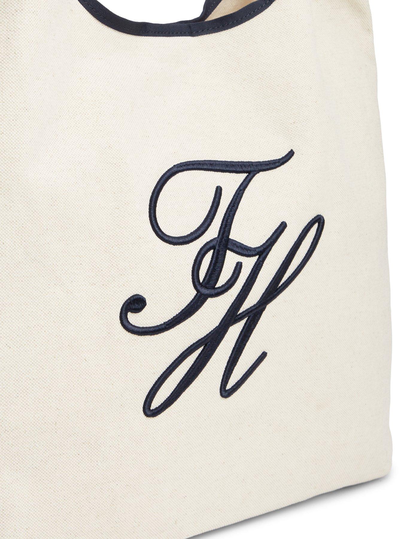 Image 4 of 4 of Tommy Hilfiger Summer Tote Canvas Bag - White
