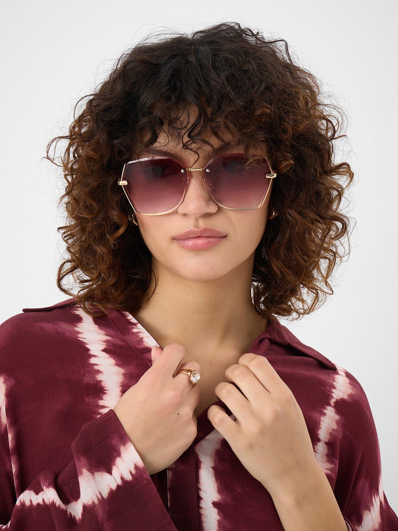  image of accessorize-geometric-metal-sunglasses