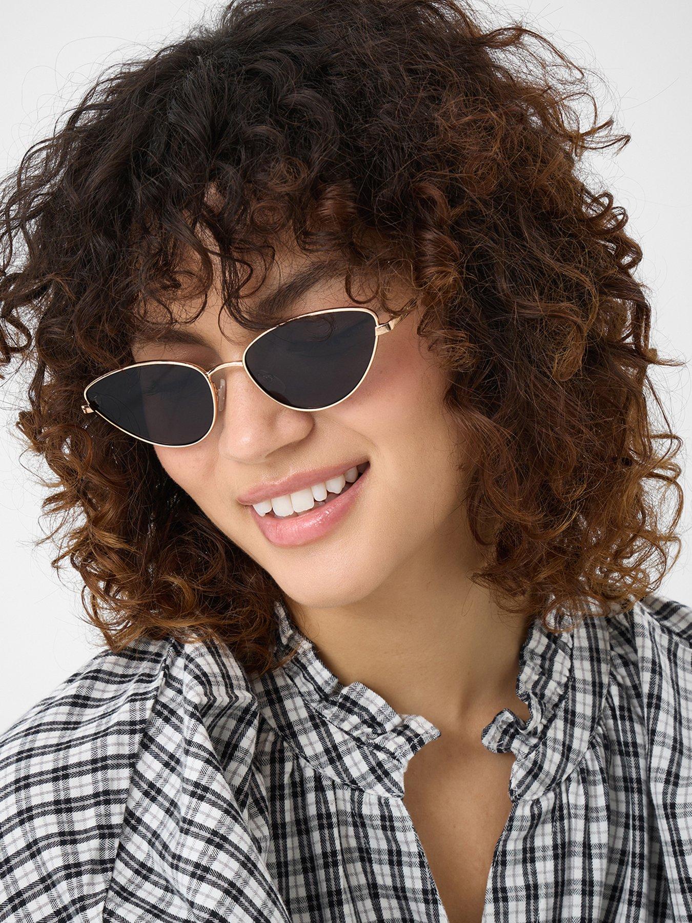  image of accessorize-metal-cat-eye-sunglasses