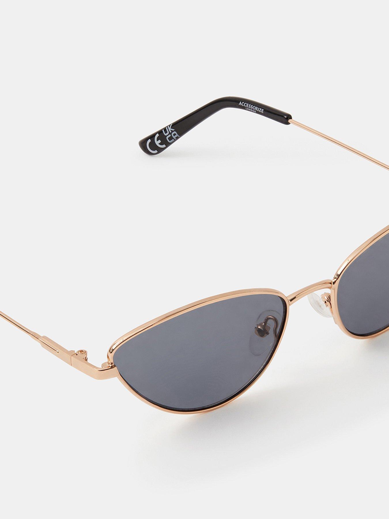  image of accessorize-metal-cat-eye-sunglasses