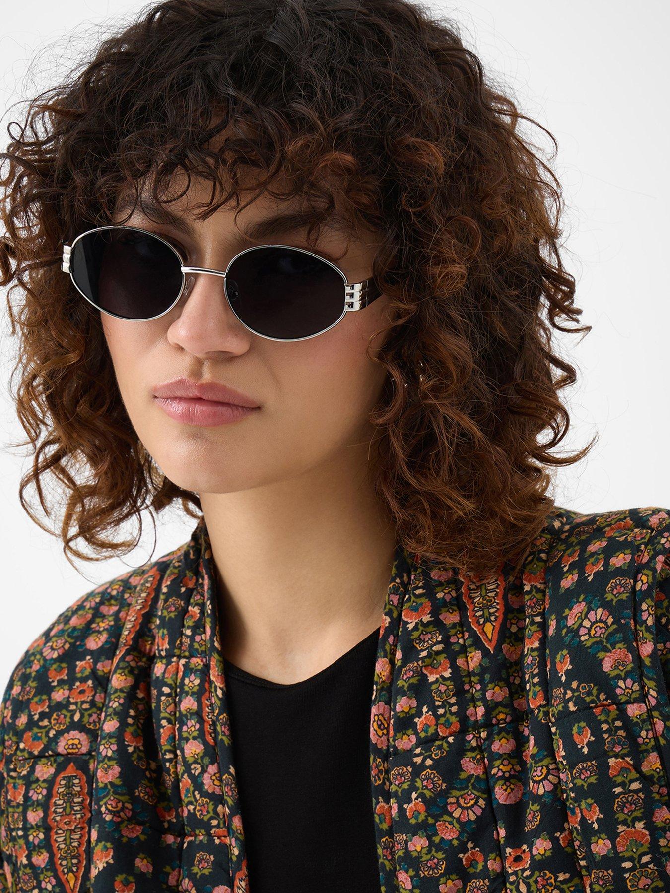 Image 2 of 3 of Accessorize Oval Metal Sunglasses