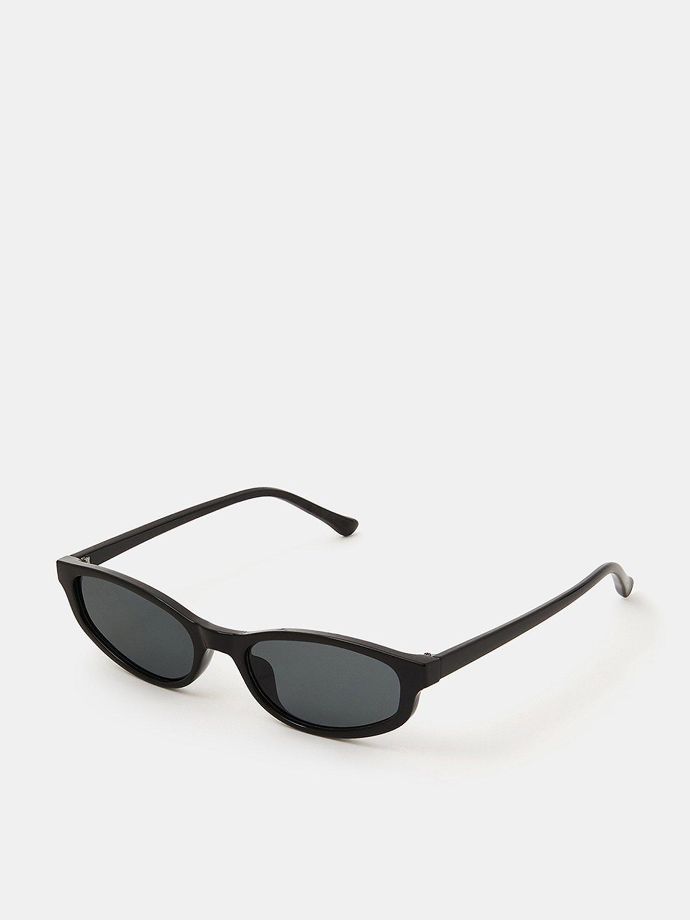 front image of accessorize-slim-rectangle-sunglasses