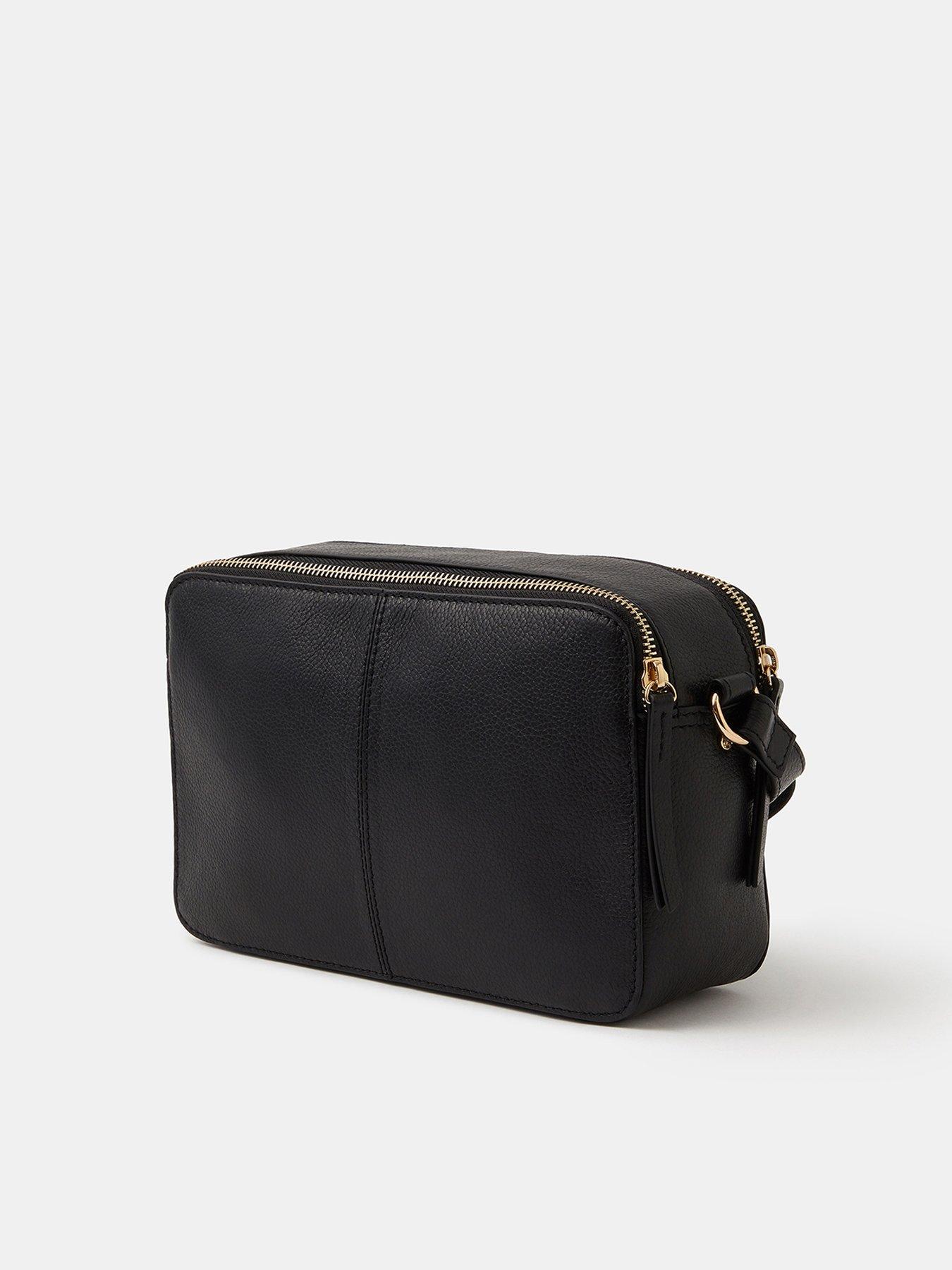 back image of accessorize-leather-double-zip-camera-bag