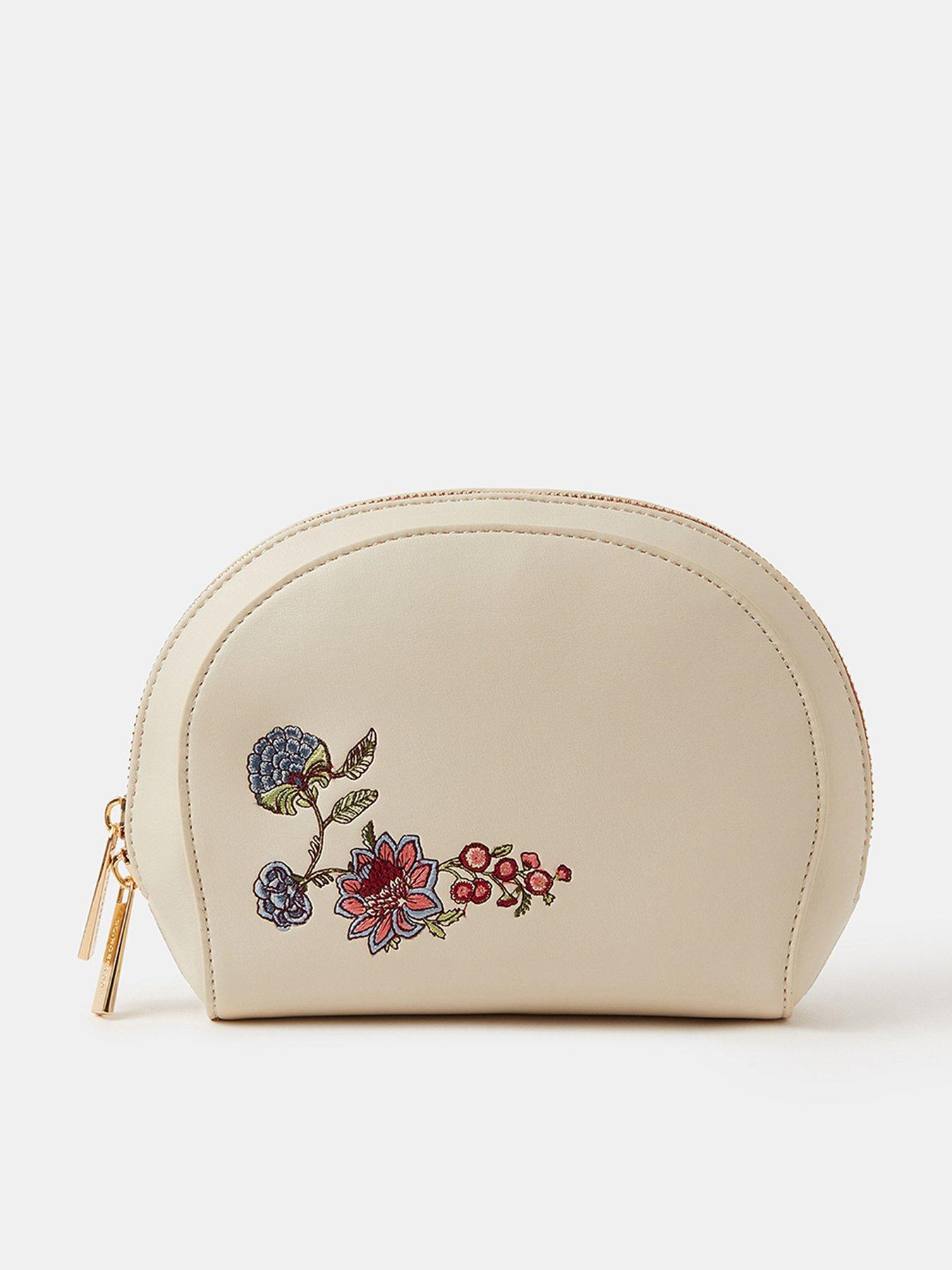 front image of accessorize-floral-embroidered-make-up-bag