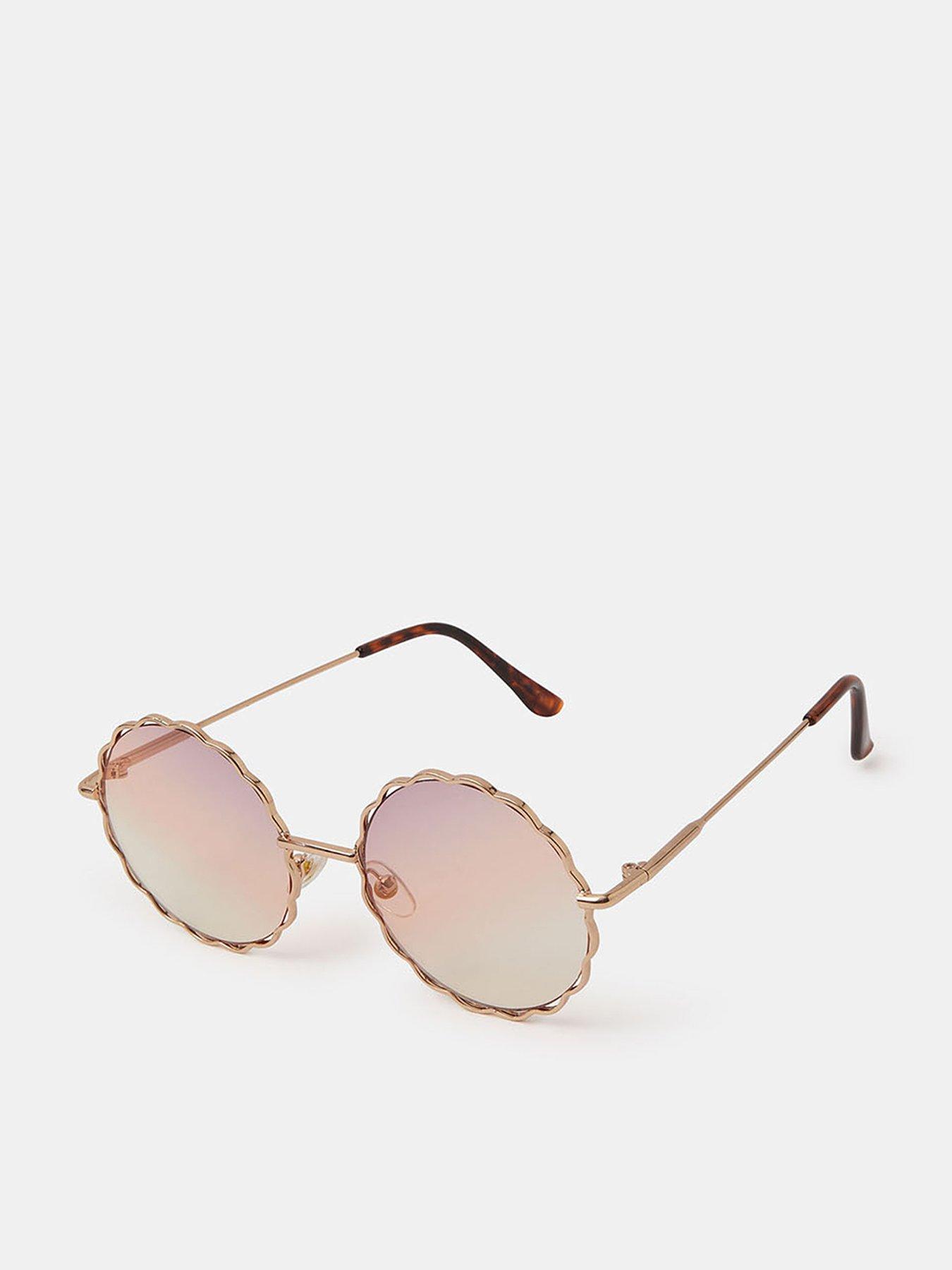 image of accessorize-round-flower-sunglasses