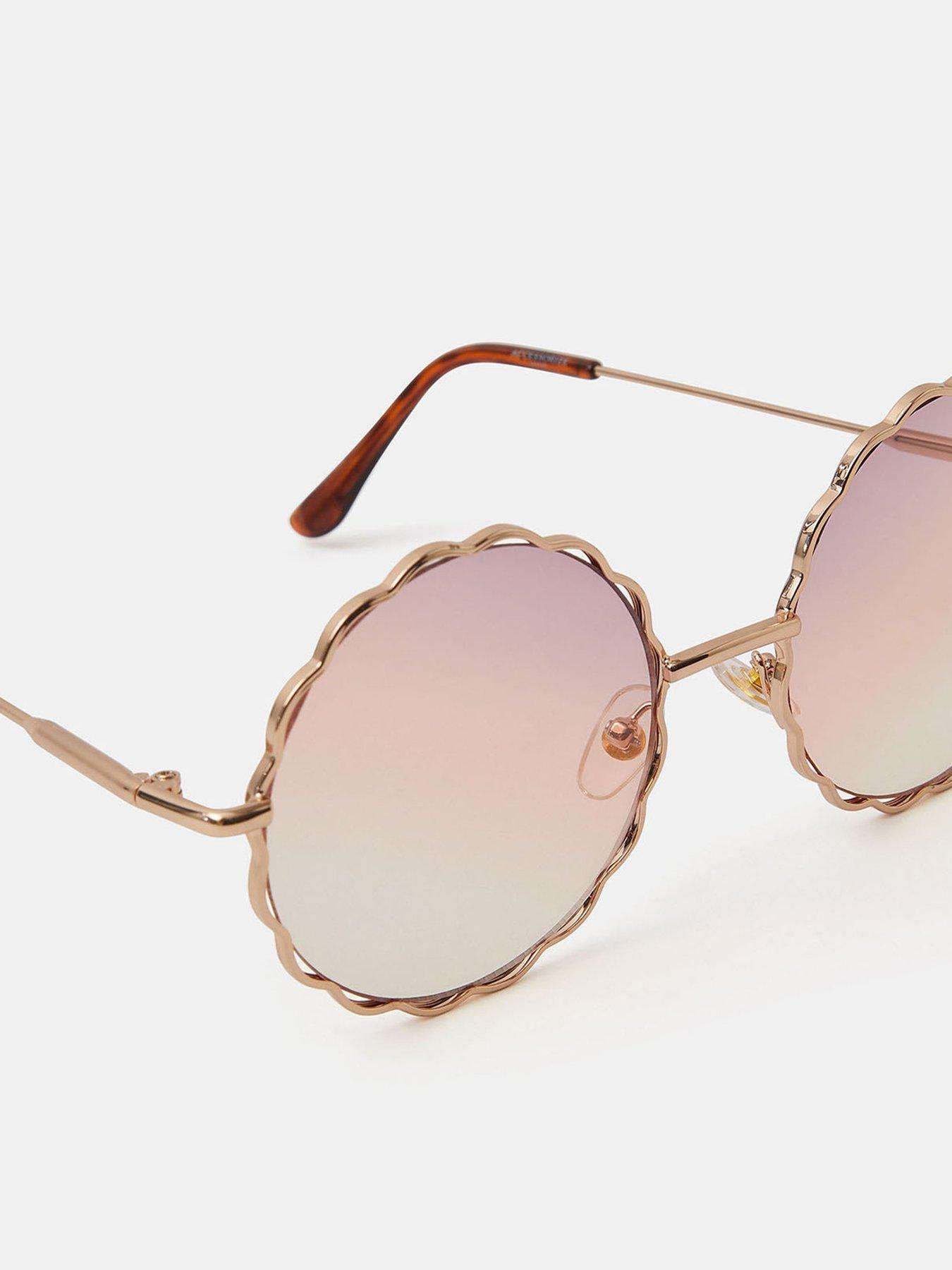  image of accessorize-round-flower-sunglasses