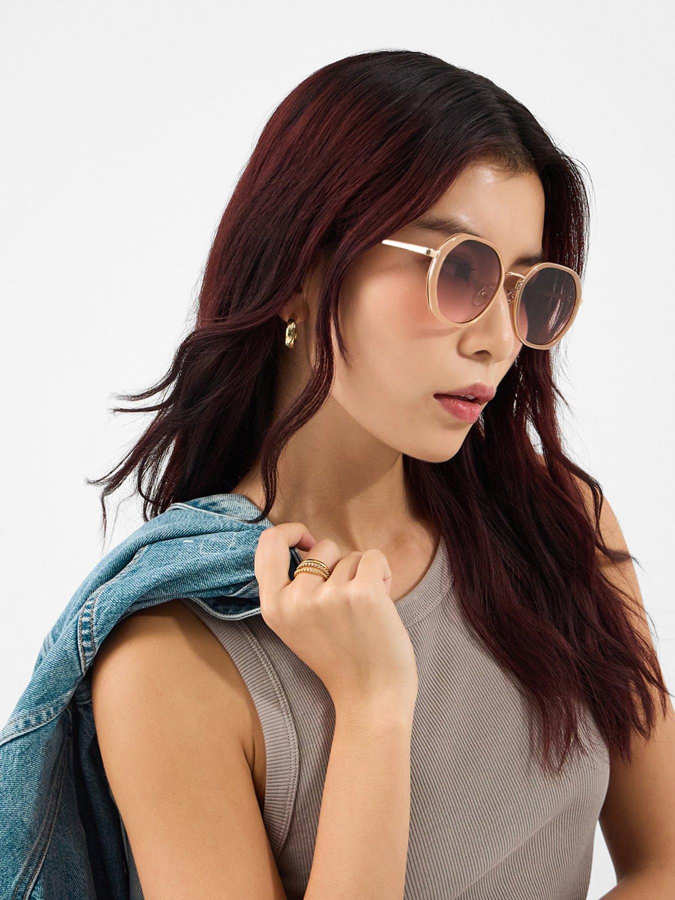  image of accessorize-round-sunglasses