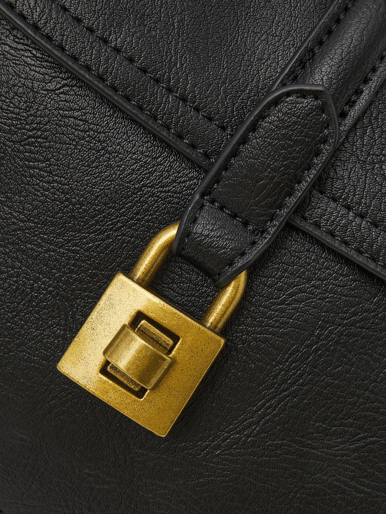  image of accessorize-padlock-satchel-crossbody-bag